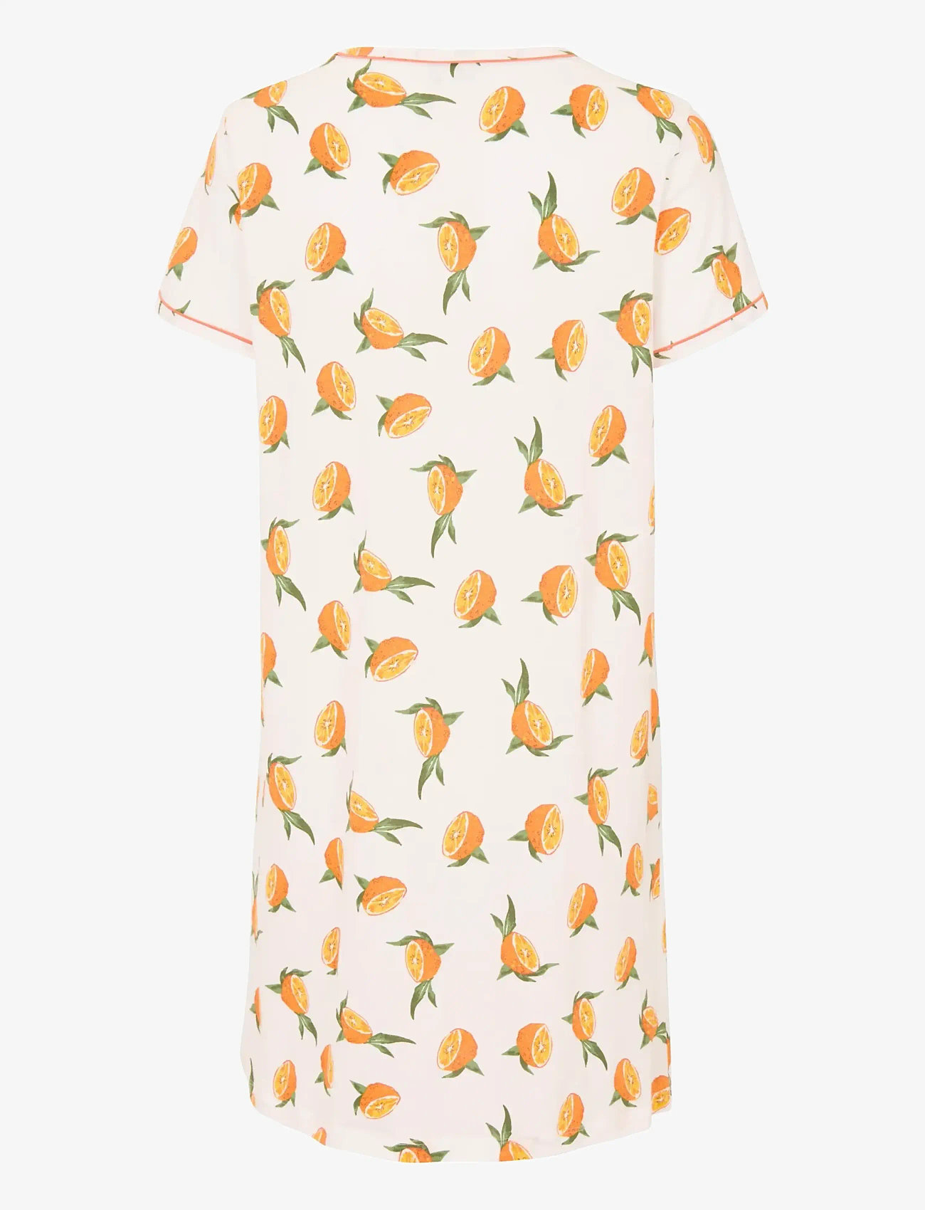 Damella of Sweden - Nightdress long sl - natkjoler - orange - 2