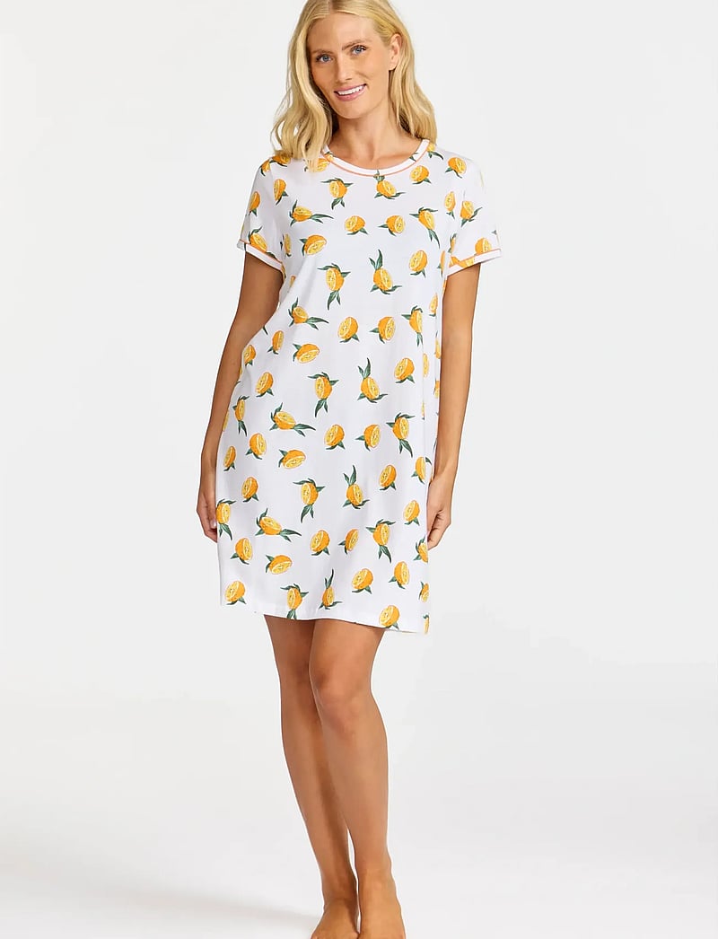 Damella of Sweden - Nightdress long sl - natkjoler - orange - 0