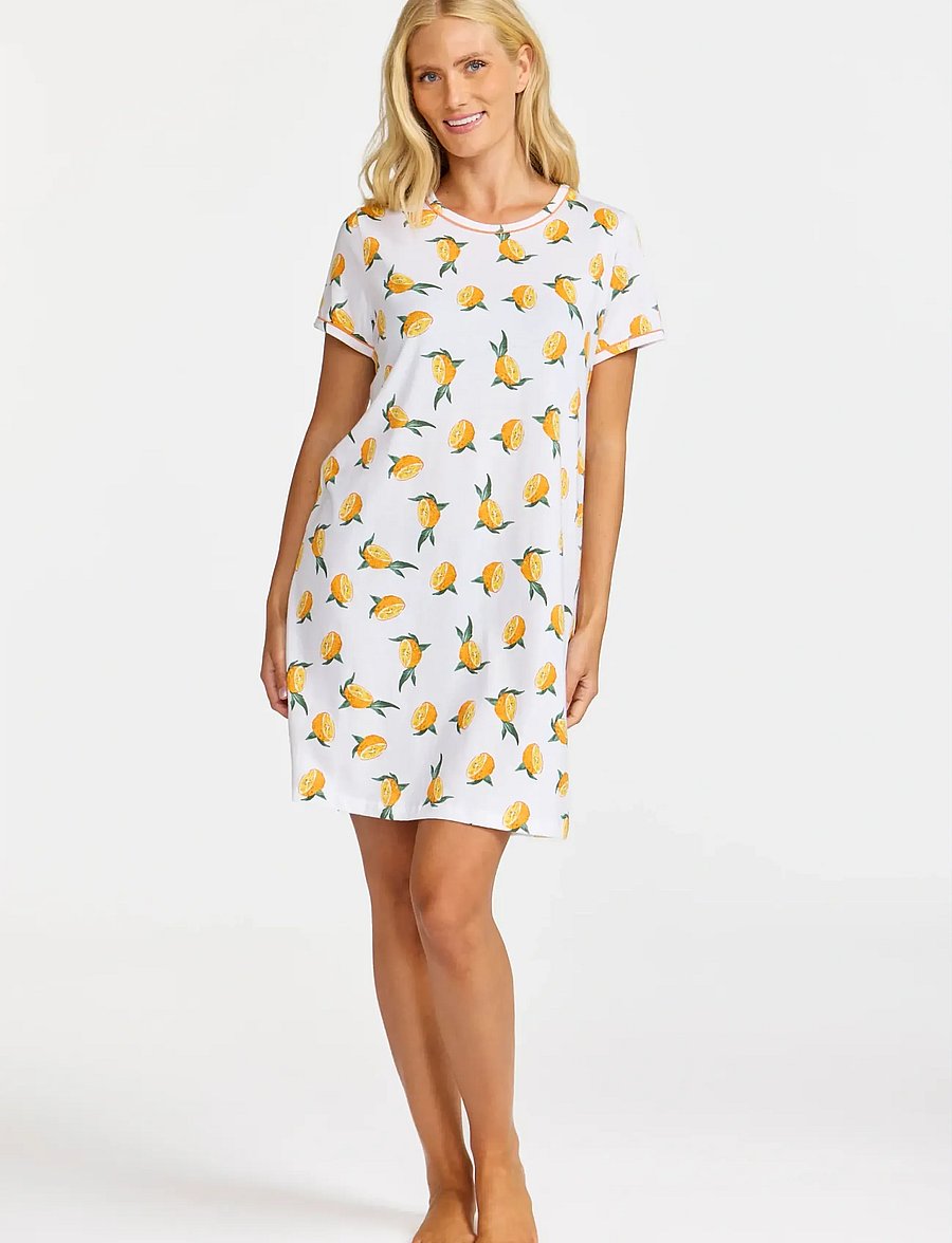 Damella of Sweden - Nightdress long sl - nachthemden - orange - 0