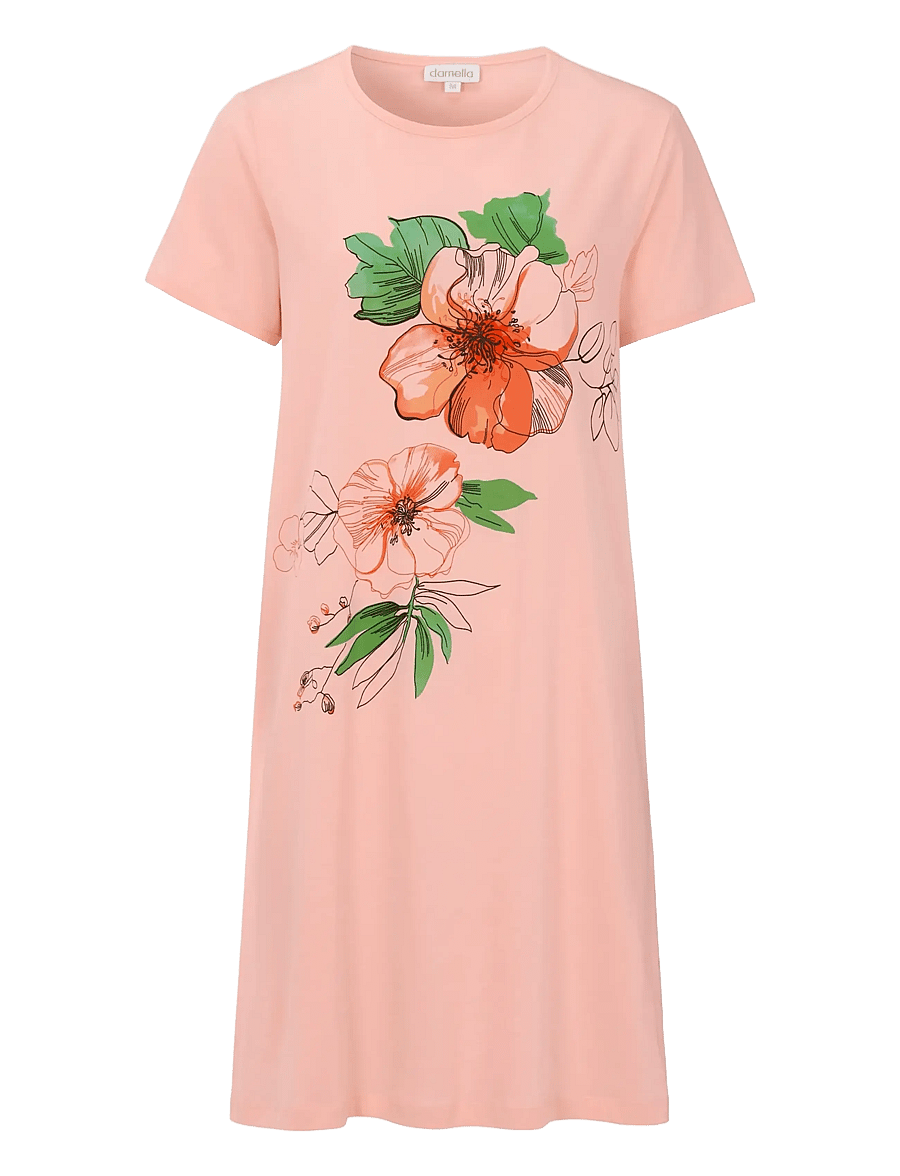 Damella of Sweden - Nightdress short sleeve - natkjoler - pink - 1