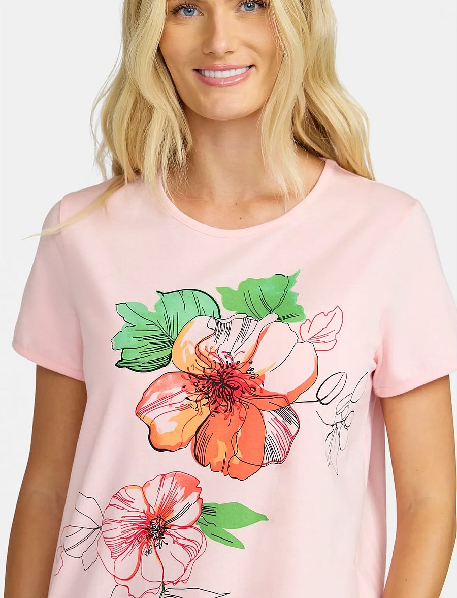 Damella of Sweden - Nightdress short sleeve - natkjoler - pink - 4