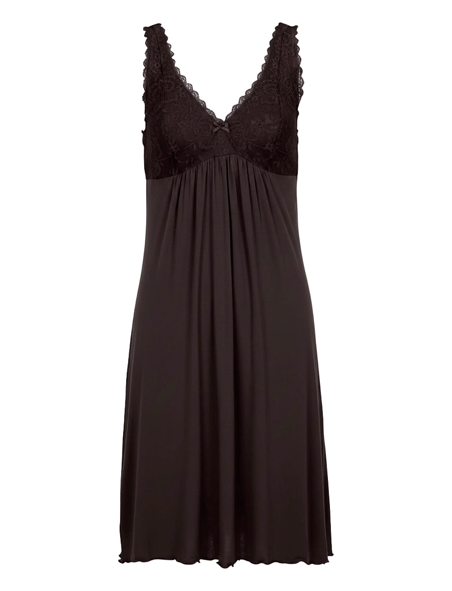 Damella of Sweden - Nightdress Louise - nachthemden - chocolate - 1