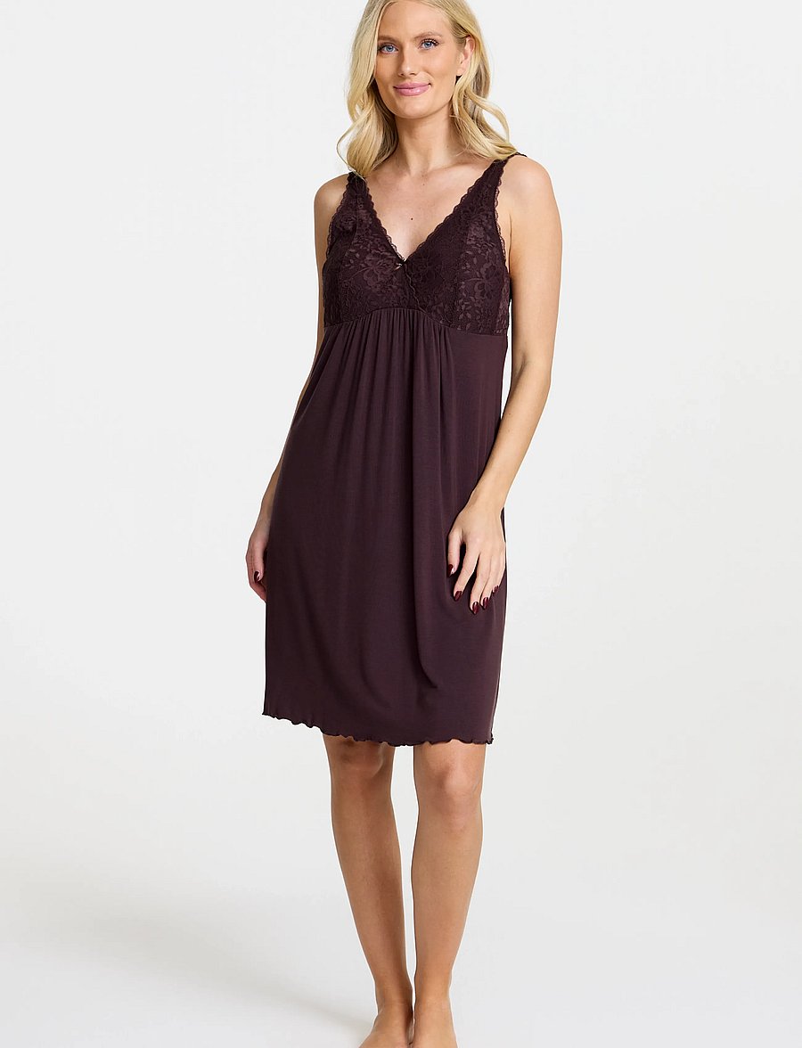 Damella of Sweden - Nightdress Louise - nachthemden - chocolate - 0