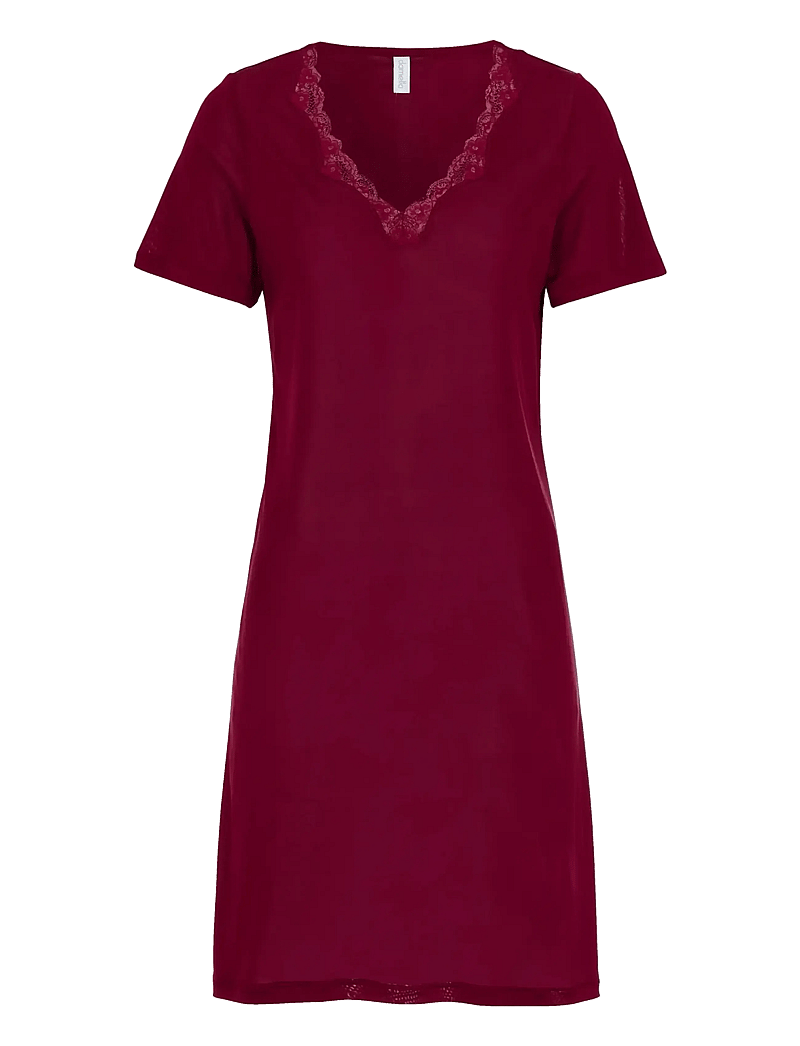 Damella of Sweden - Silk Nightdress - nattlinnen - bordeaux - 0