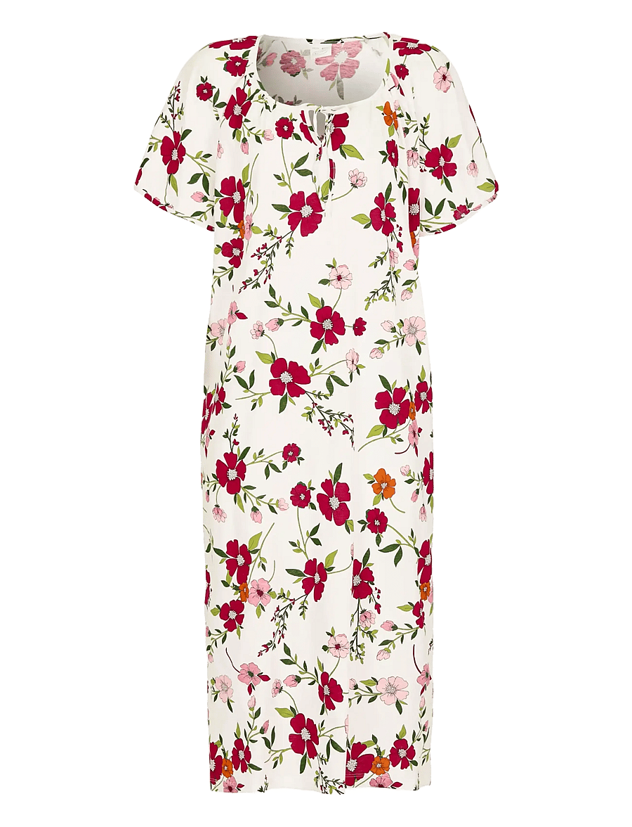 Damella of Sweden - Nightdress with short sleeves - nachthemden - flower - 0