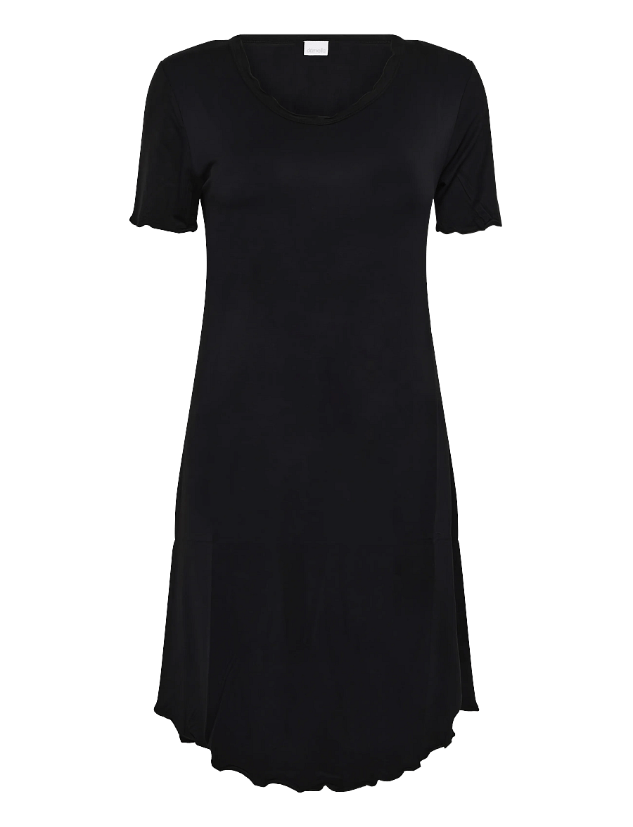 Damella of Sweden - Nightdress short sleeve Josefine - nachthemden - black - 0