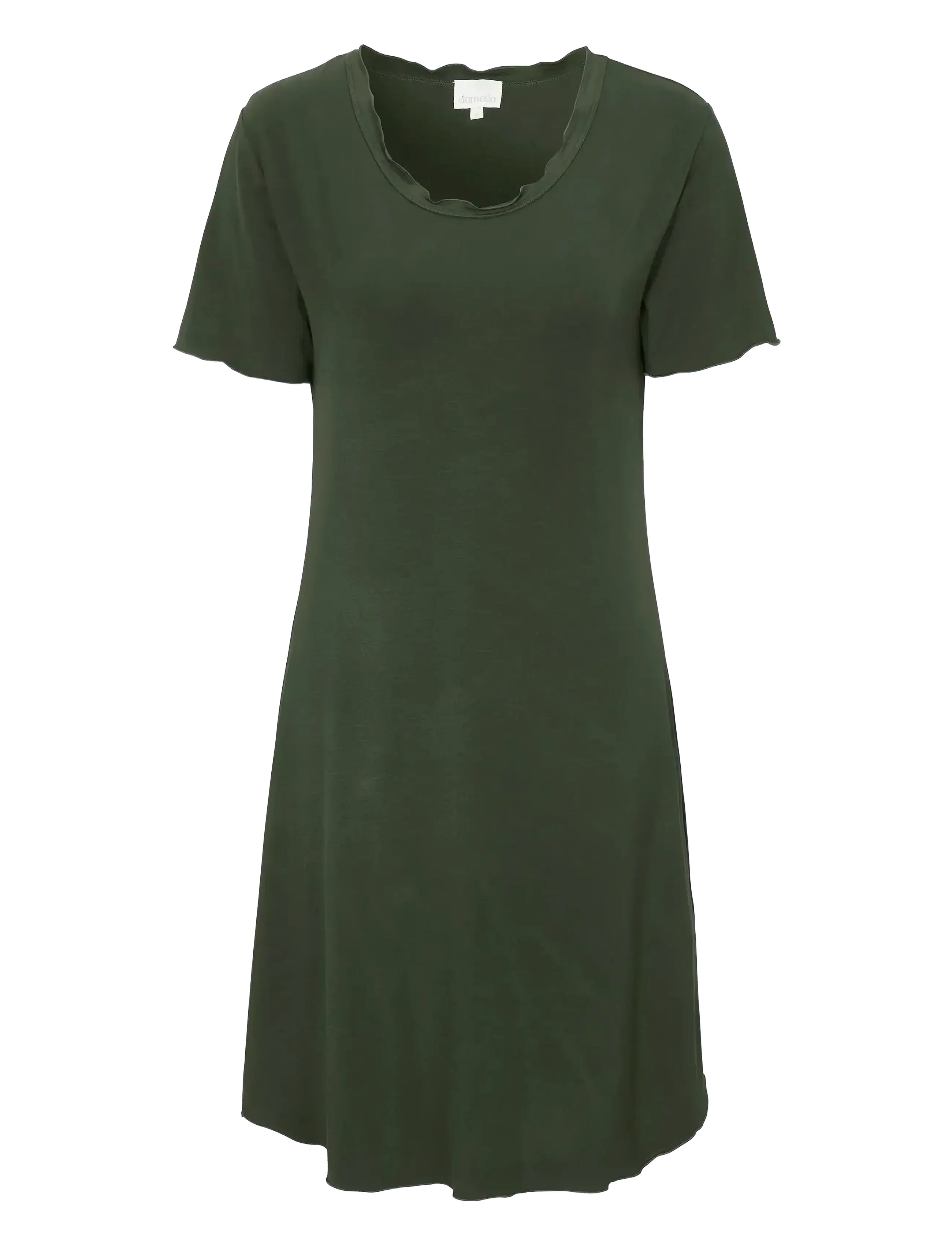 Damella of Sweden - Nightdress short sleeve Josefine - geburtstagsgeschenke - dark olive - 1