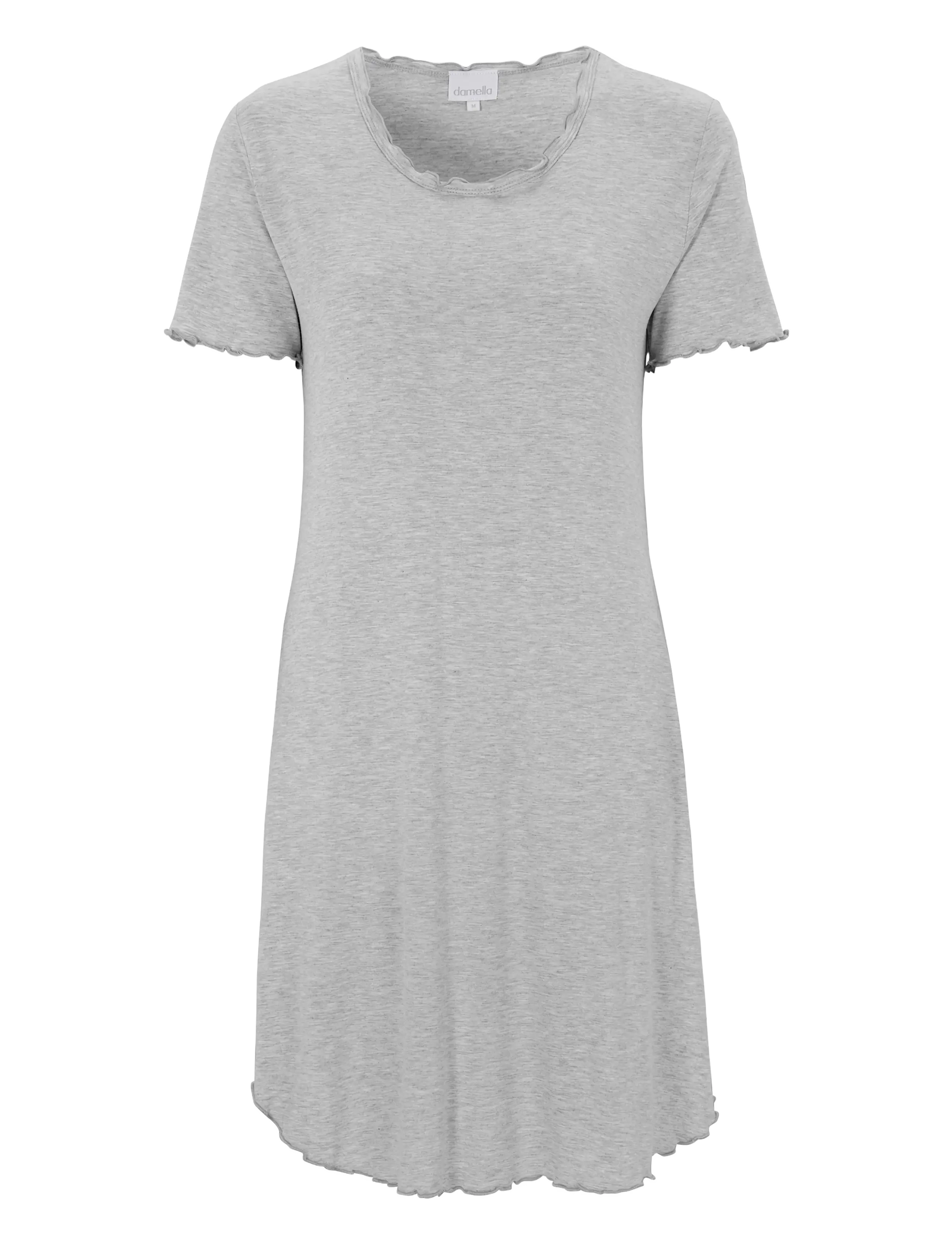 Damella of Sweden Nightdress short sleeve Josefine - Damella of Sweden - GREY MELANGE / grey