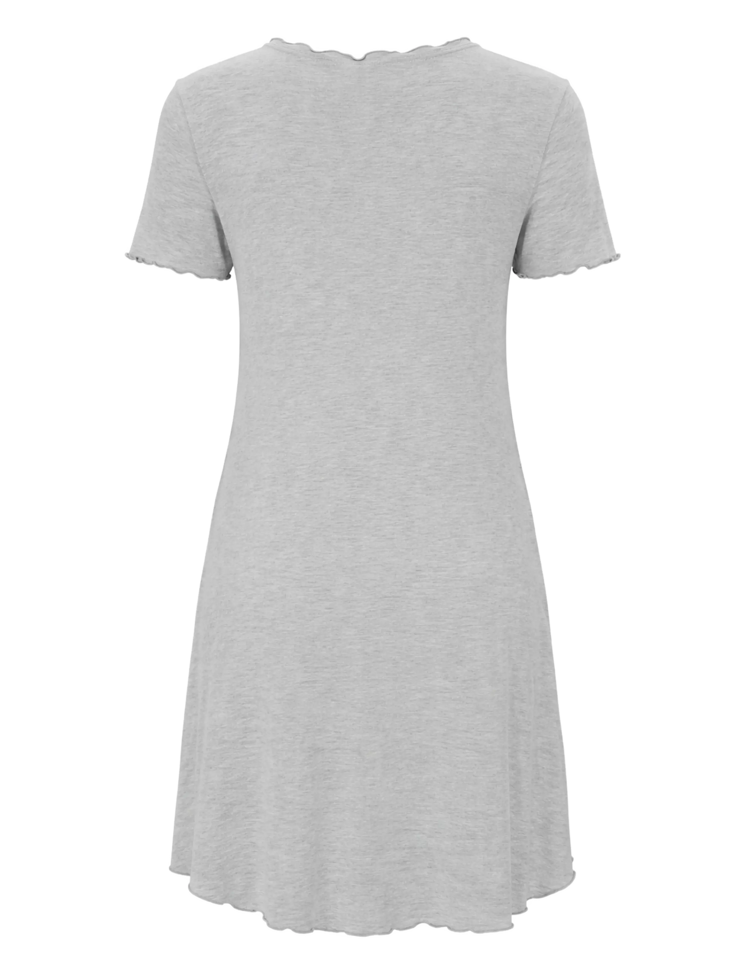 Damella of Sweden - Nightdress short sleeve Josefine - nattlinnen - grey melange - 2