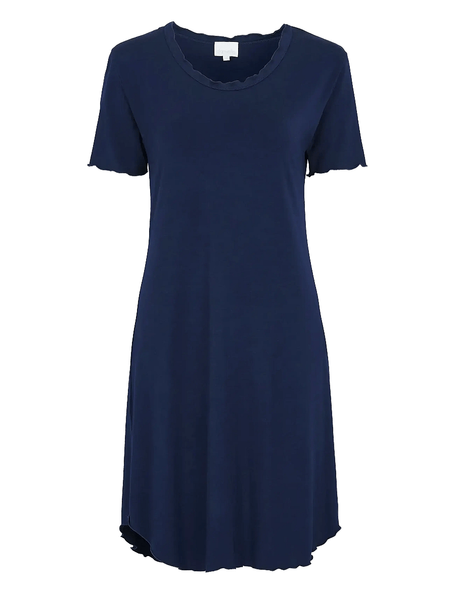 Damella of Sweden - Nightdress with short sleeves Josefine - nachthemden - navy - 1