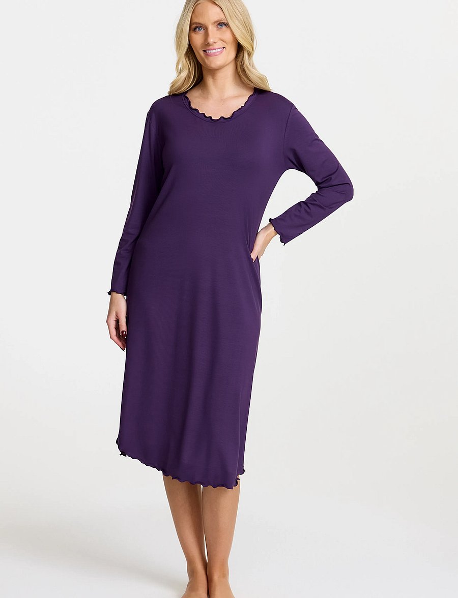 Damella of Sweden - Nightdress Amelia - nightdresses - plum - 0