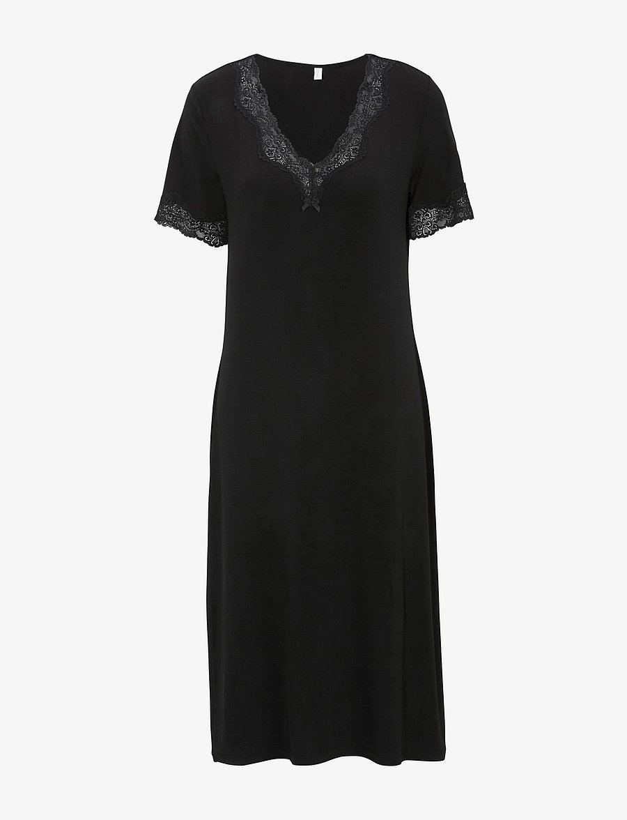 Damella of Sweden - Nightdress short sleeve - natkjoler - black - 1
