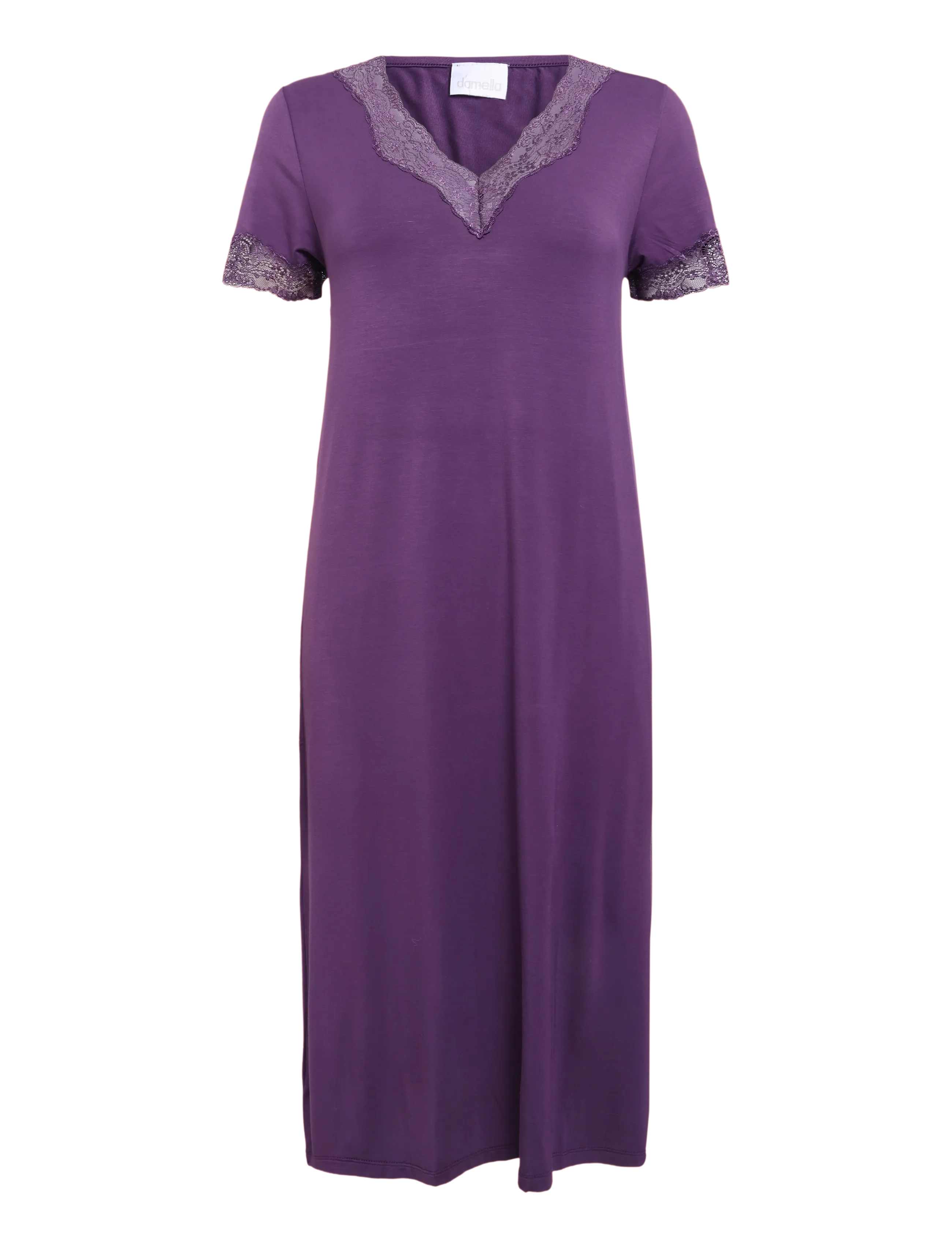Damella of Sweden Nightdress short sleeve - Damella of Sweden - PLUM / purple