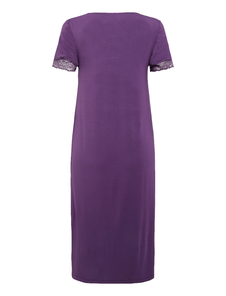 Damella of Sweden - Nightdress short sleeve - nachthemden - plum - 2