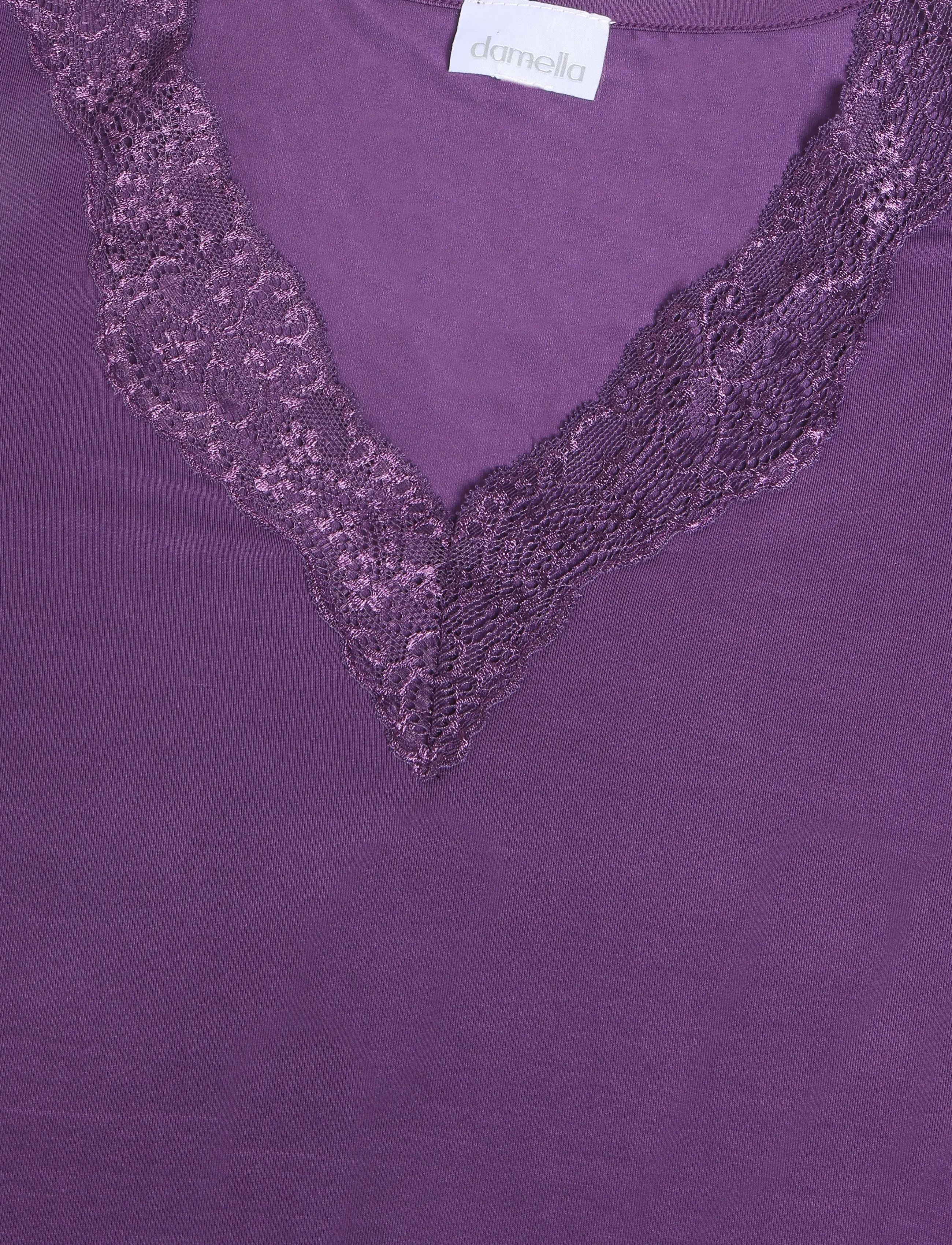 Damella of Sweden - Nightdress short sleeve - nachthemden - plum - 5