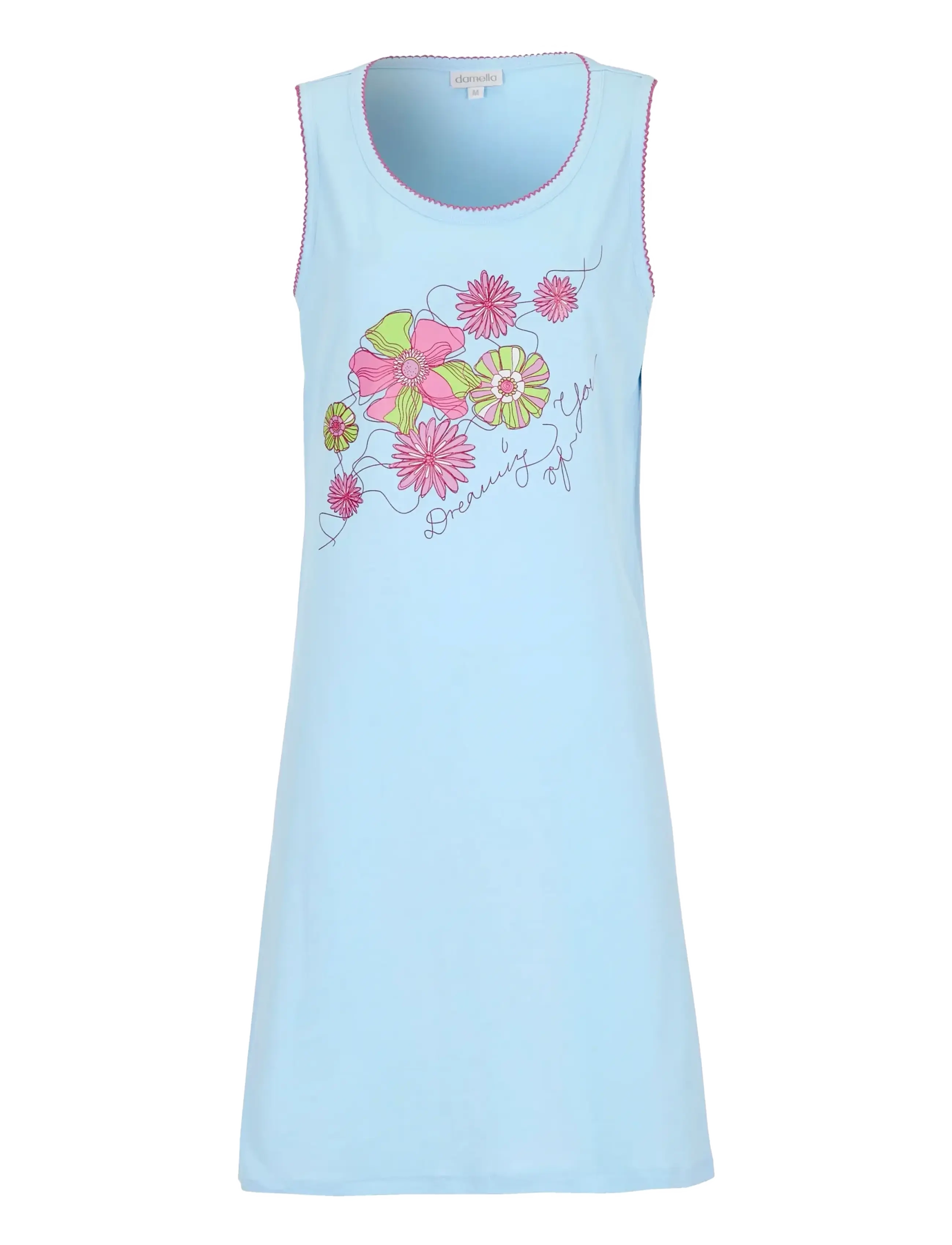 Damella of Sweden Sleevelesss Nightdress - Nachthemden - BLUE / blue