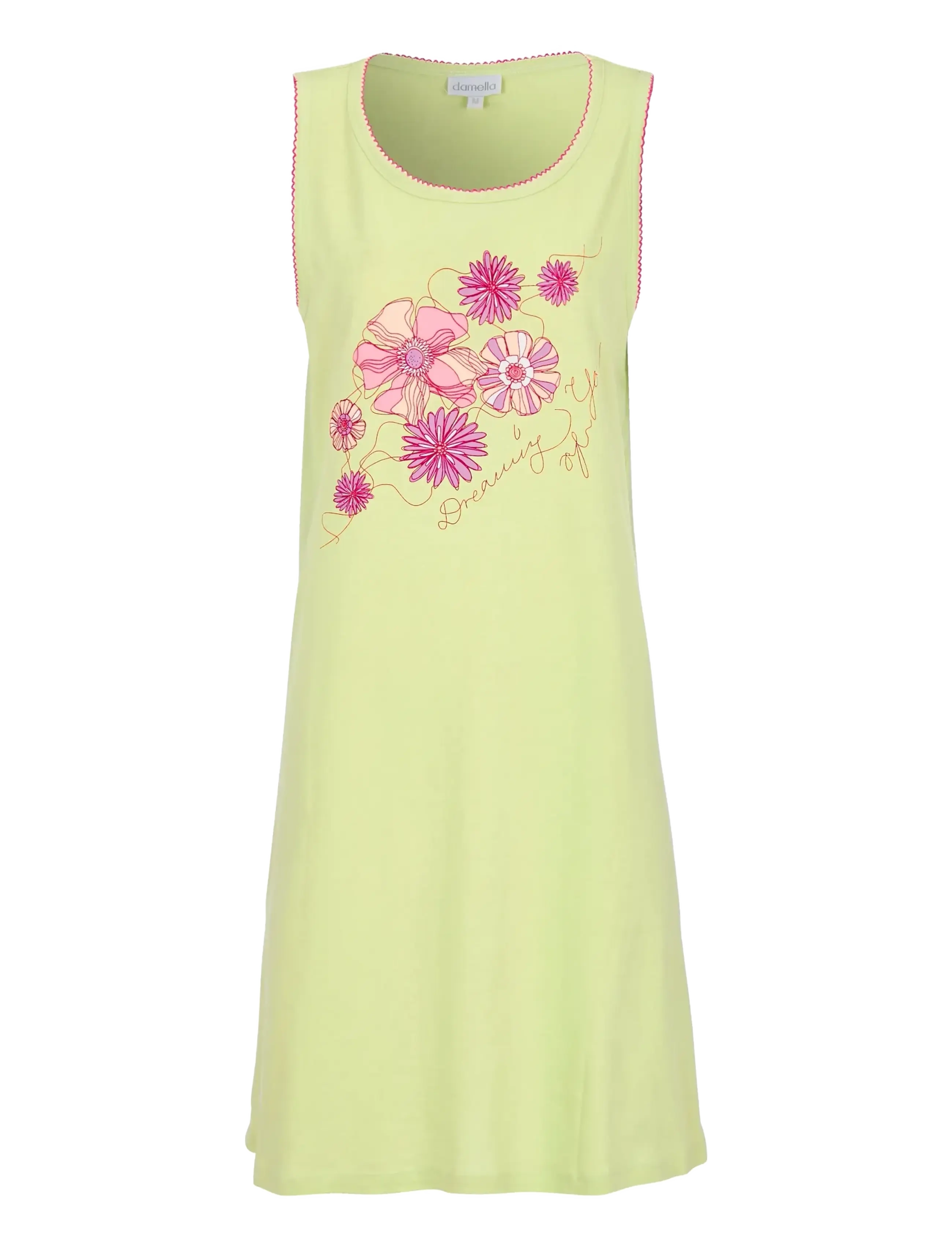 Damella of Sweden Sleevelesss Nightdress - Underkläder - GREEN / green