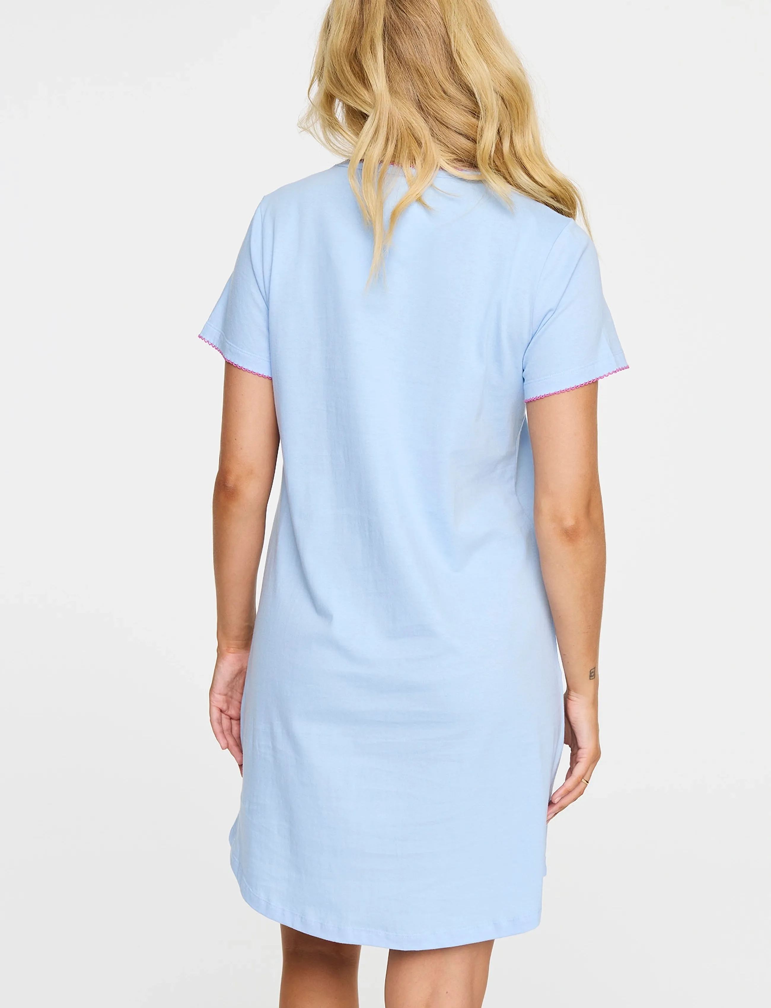 Damella of Sweden - Nightdress with short sleeves - blue - 3