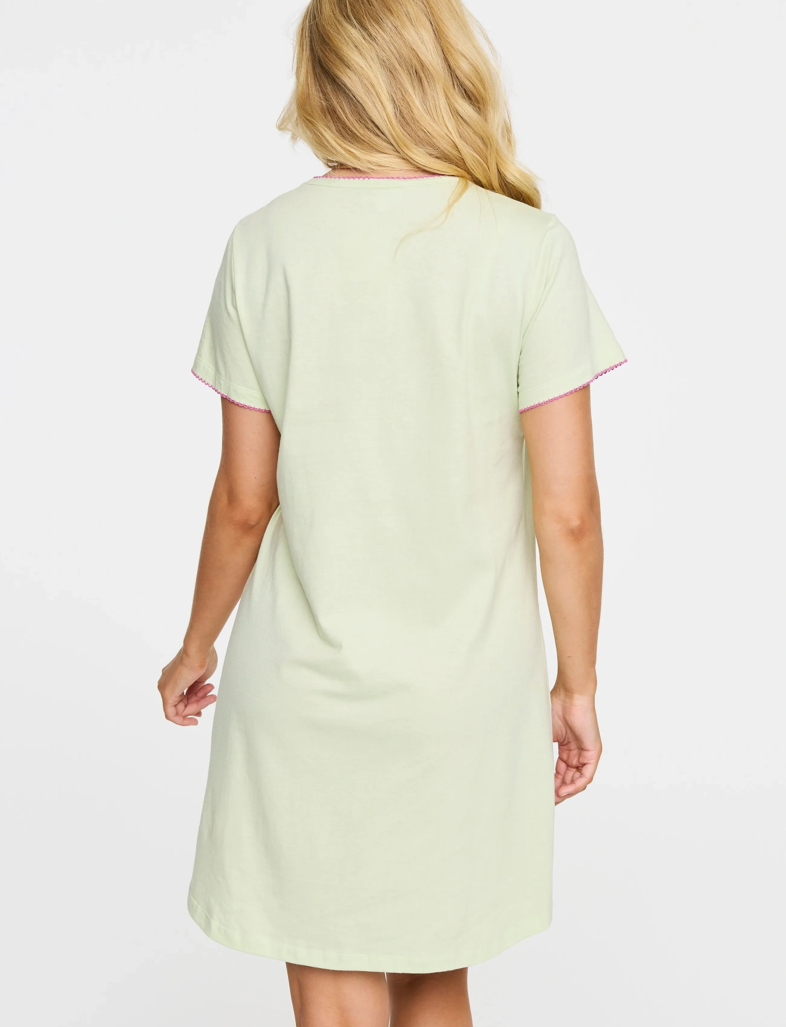 Damella of Sweden - Nightdress with short sleeves - green - 3