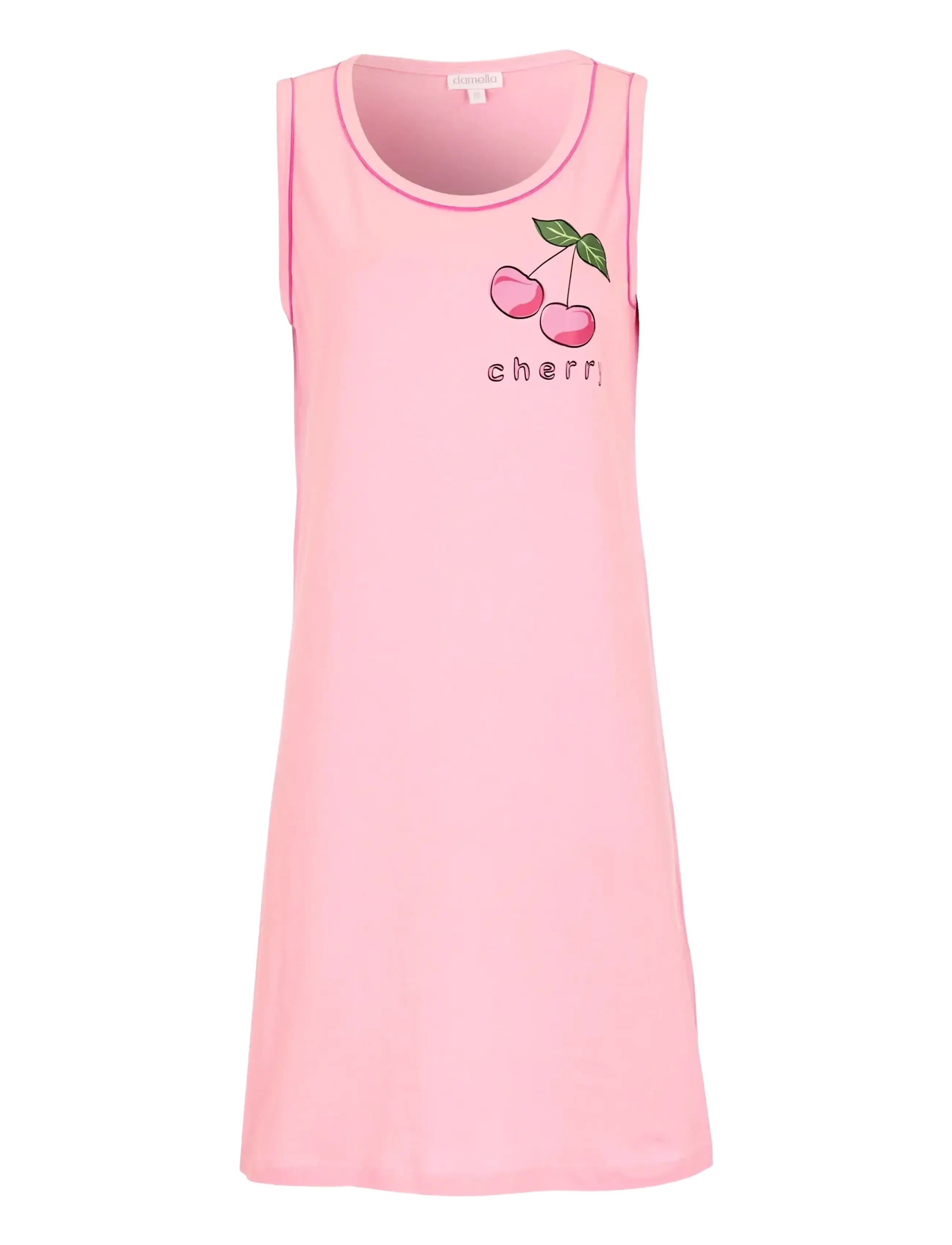 Damella of Sweden Sleevelesss Nightdress - Nachtjapons - PINK / pink/rose