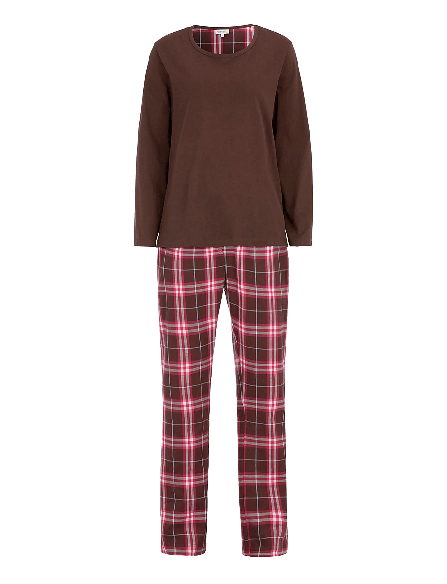 Damella of Sweden - Flannel pyjamas Bonnie - pyjamas - brown/pink - 1
