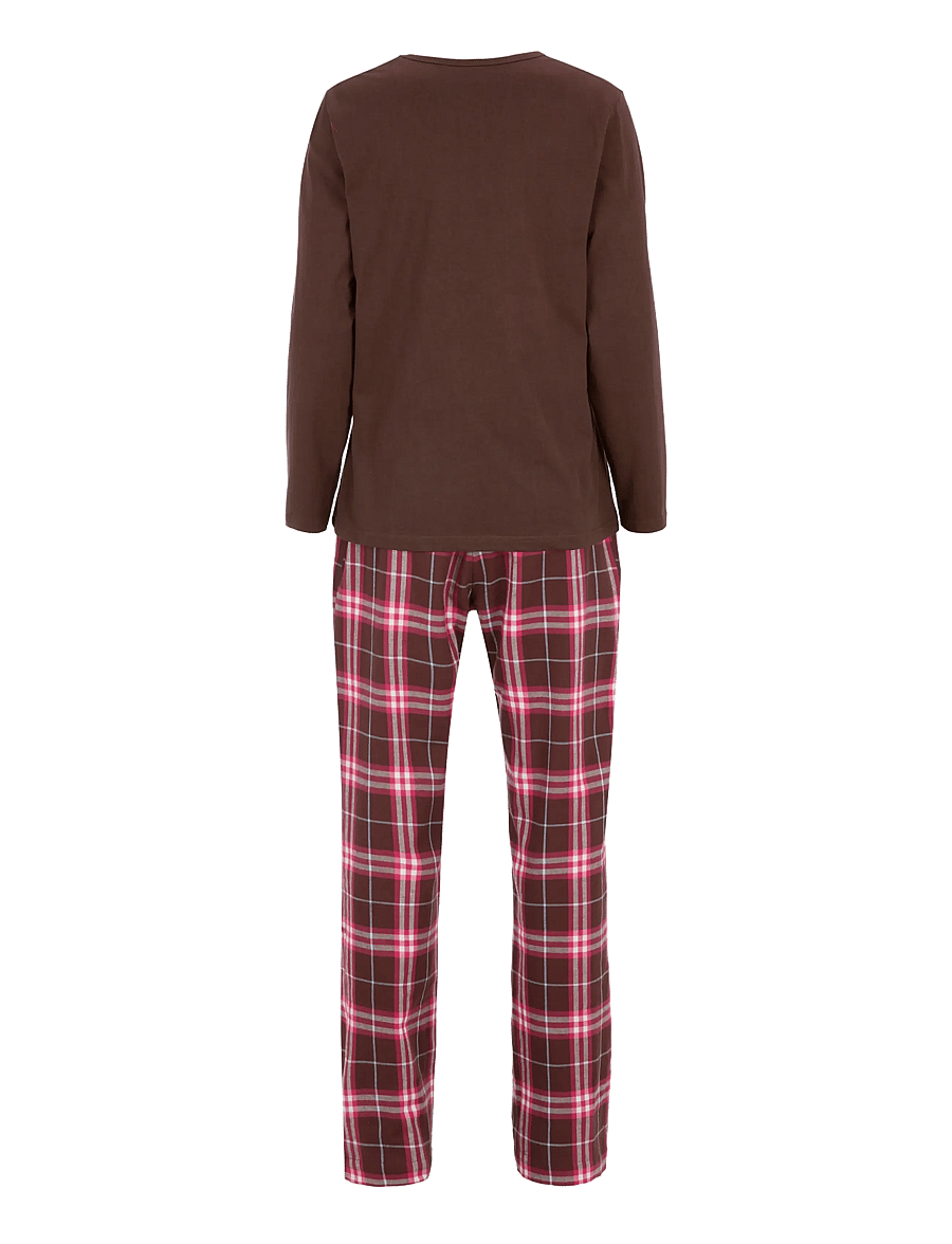 Damella of Sweden - Flannel pyjamas Bonnie - pyjamas - brown/pink - 2