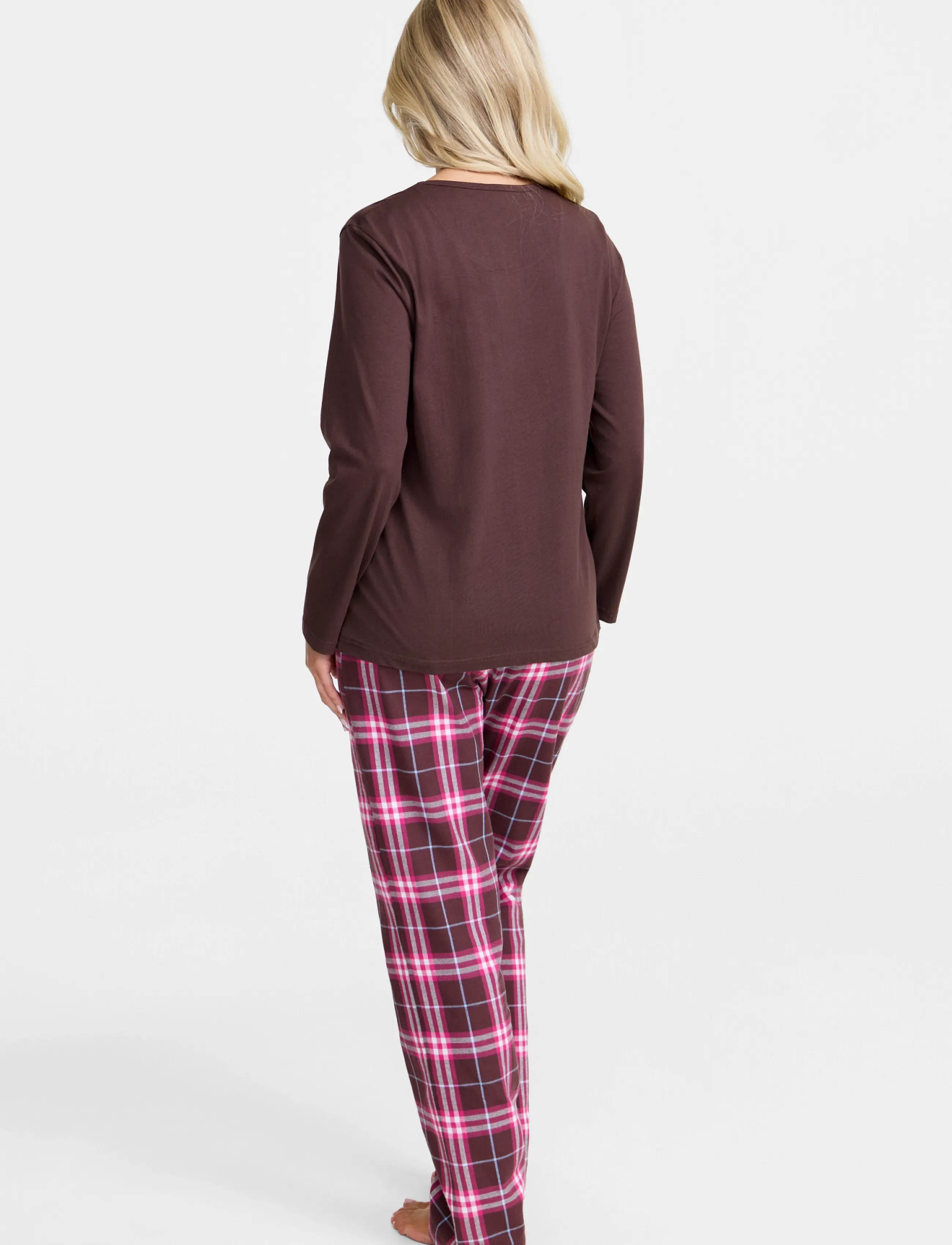 Damella of Sweden - Flannel pyjamas Bonnie - brown/pink - 3