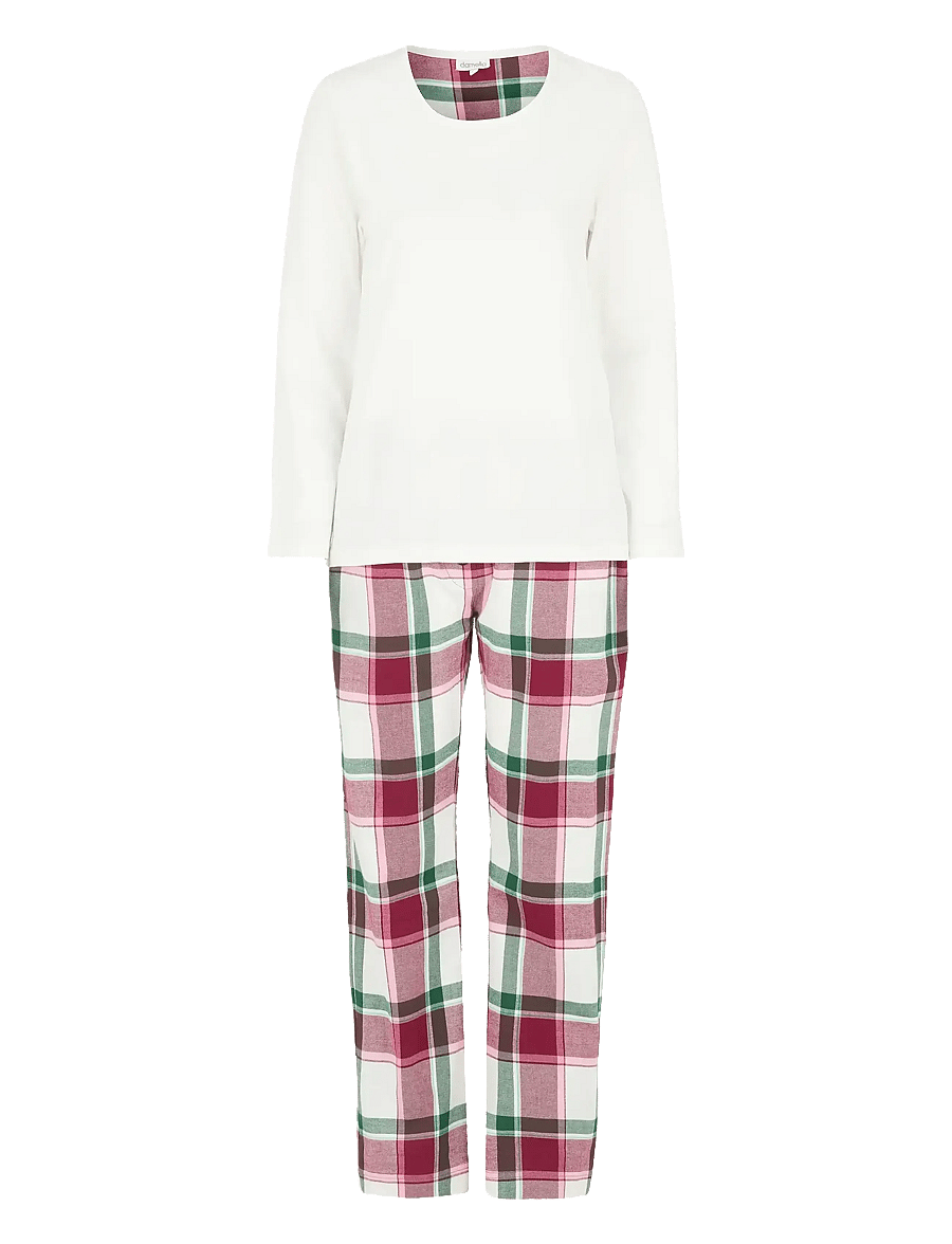 Damella of Sweden - Flannel pyjamas Bonnie - pyjamas - wine/ivory - 1