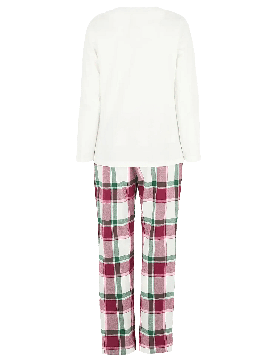 Damella of Sweden - Flannel pyjamas Bonnie - pyjamas - wine/ivory - 2