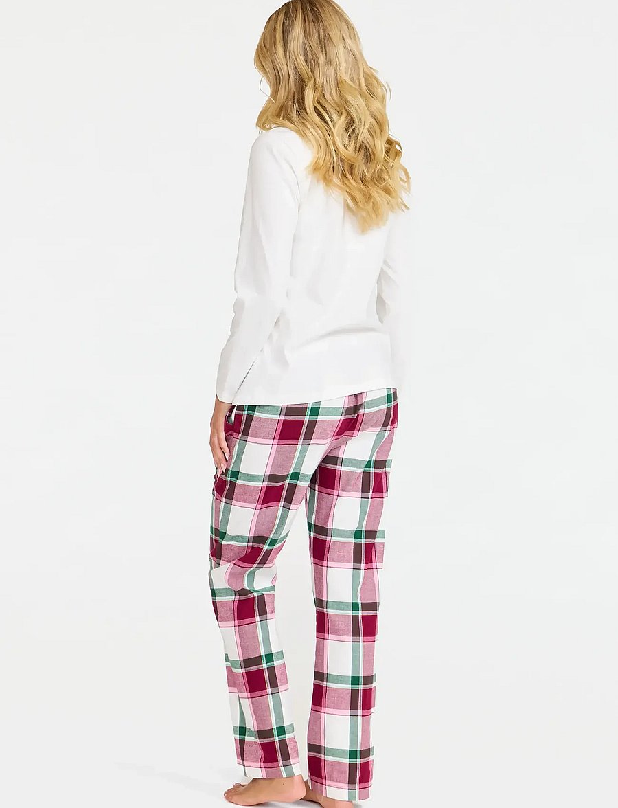 Damella of Sweden - Flannel pyjamas Bonnie - pyjamas - wine/ivory - 5