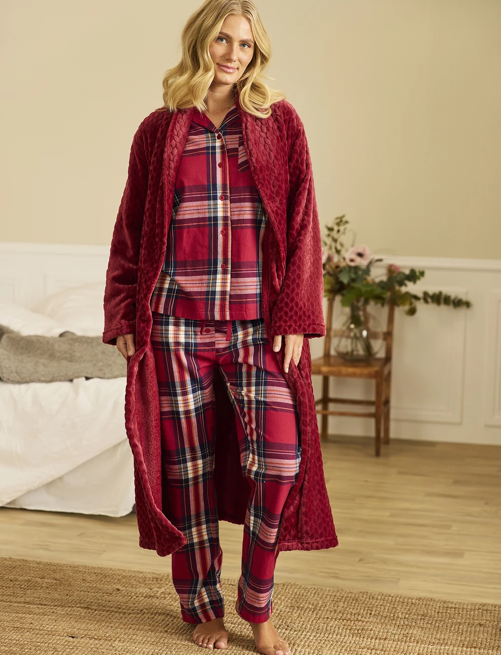 Damella of Sweden - Flannel pyjamas - pyjamas - cranberry - 5
