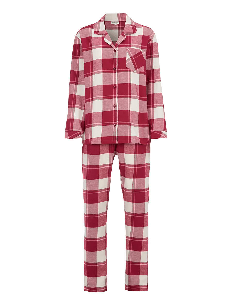Damella of Sweden - Flannel pyjamas Molly - pyjamas - ivory/wine - 1