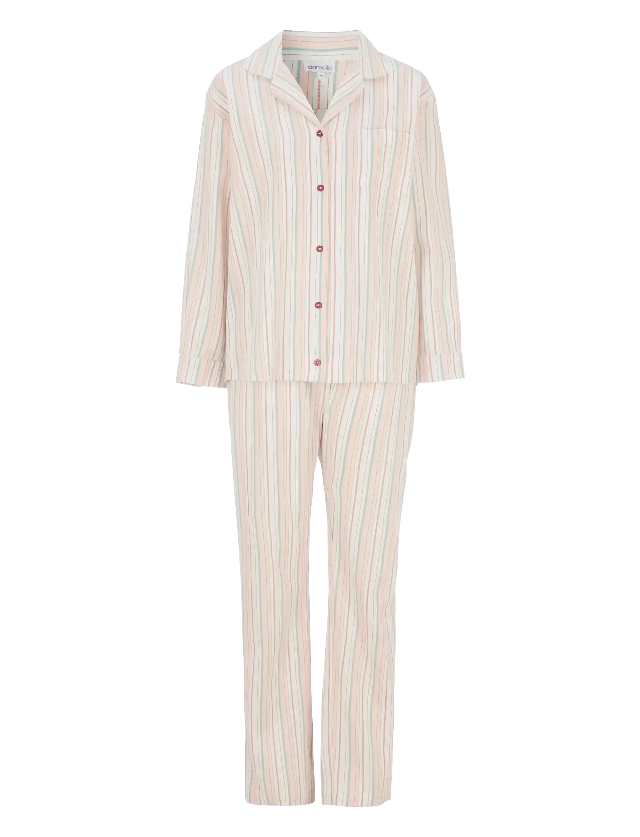 DAMELLA OF SWEDEN Flannel Pyjamas Molly Beige - XXL - Damen