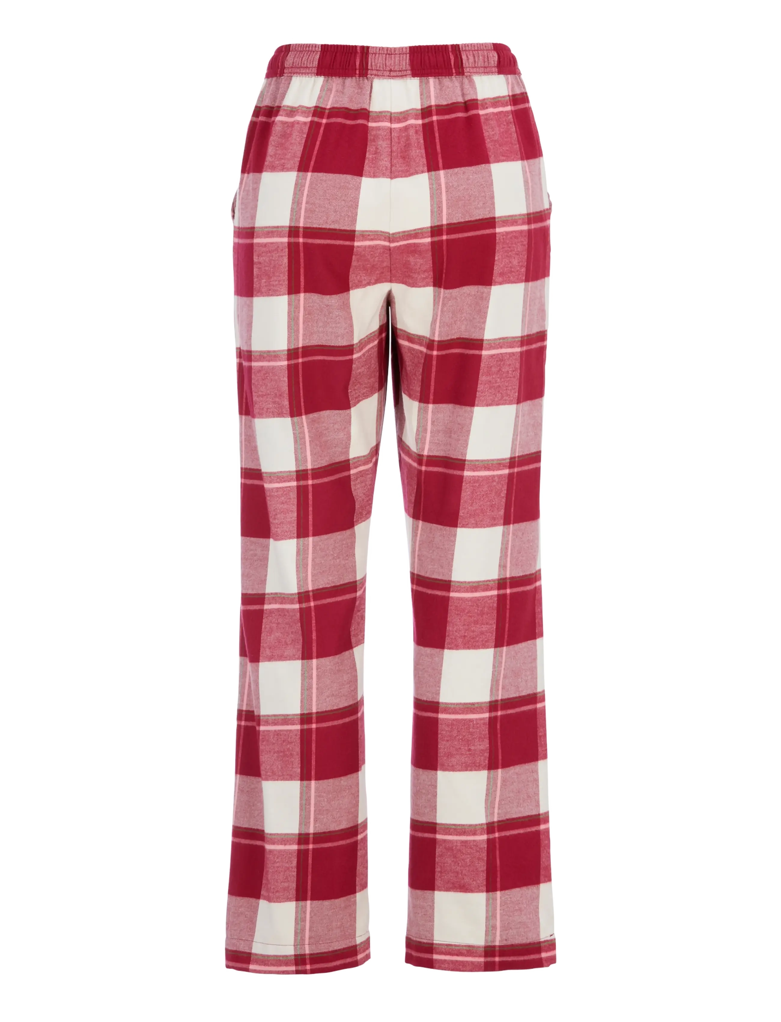 Damella of Sweden - Flannel pajama trousers - ivory/wine - 2