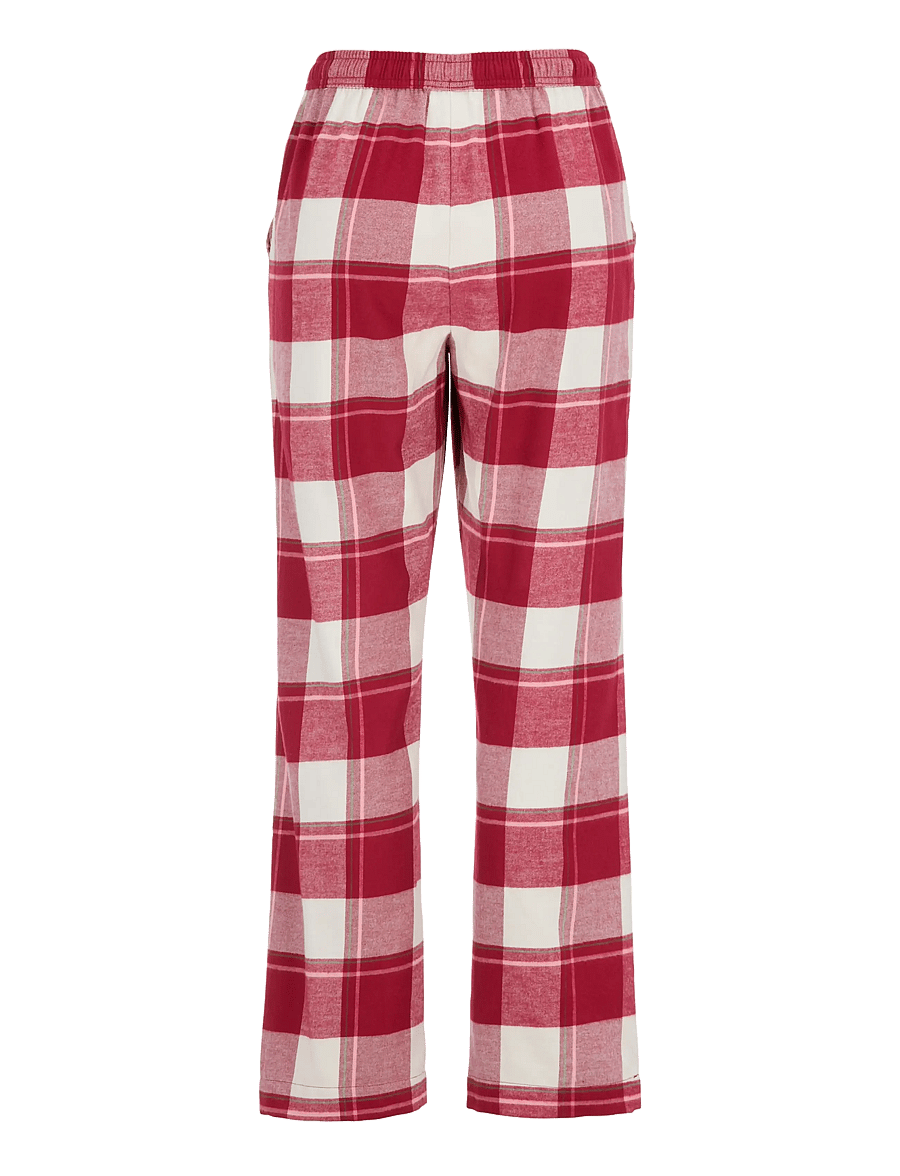 Damella of Sweden - Flannel pajama trousers - ivory/wine - 2