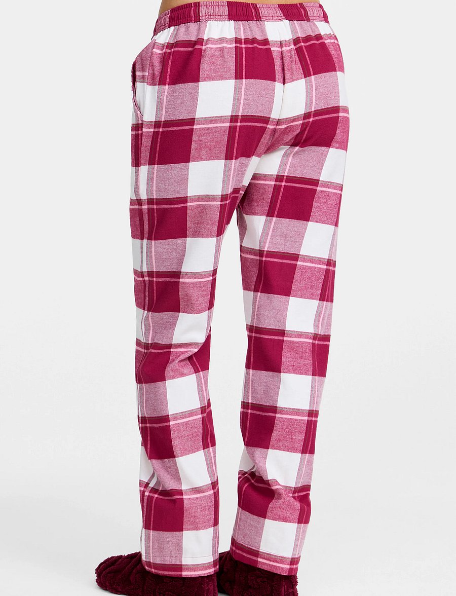 Damella of Sweden - Flannel pajama trousers - ivory/wine - 3
