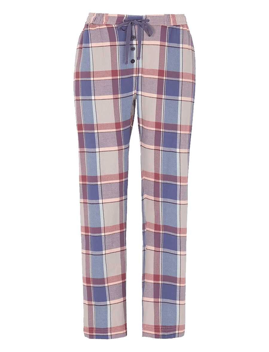 Damella of Sweden - Flannel pyjamas trousers - rose/blue - 1