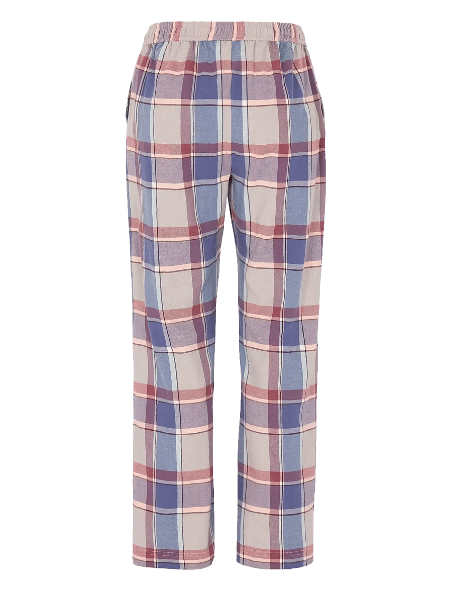 Damella of Sweden - Flannel pyjamas trousers - rose/blue - 2