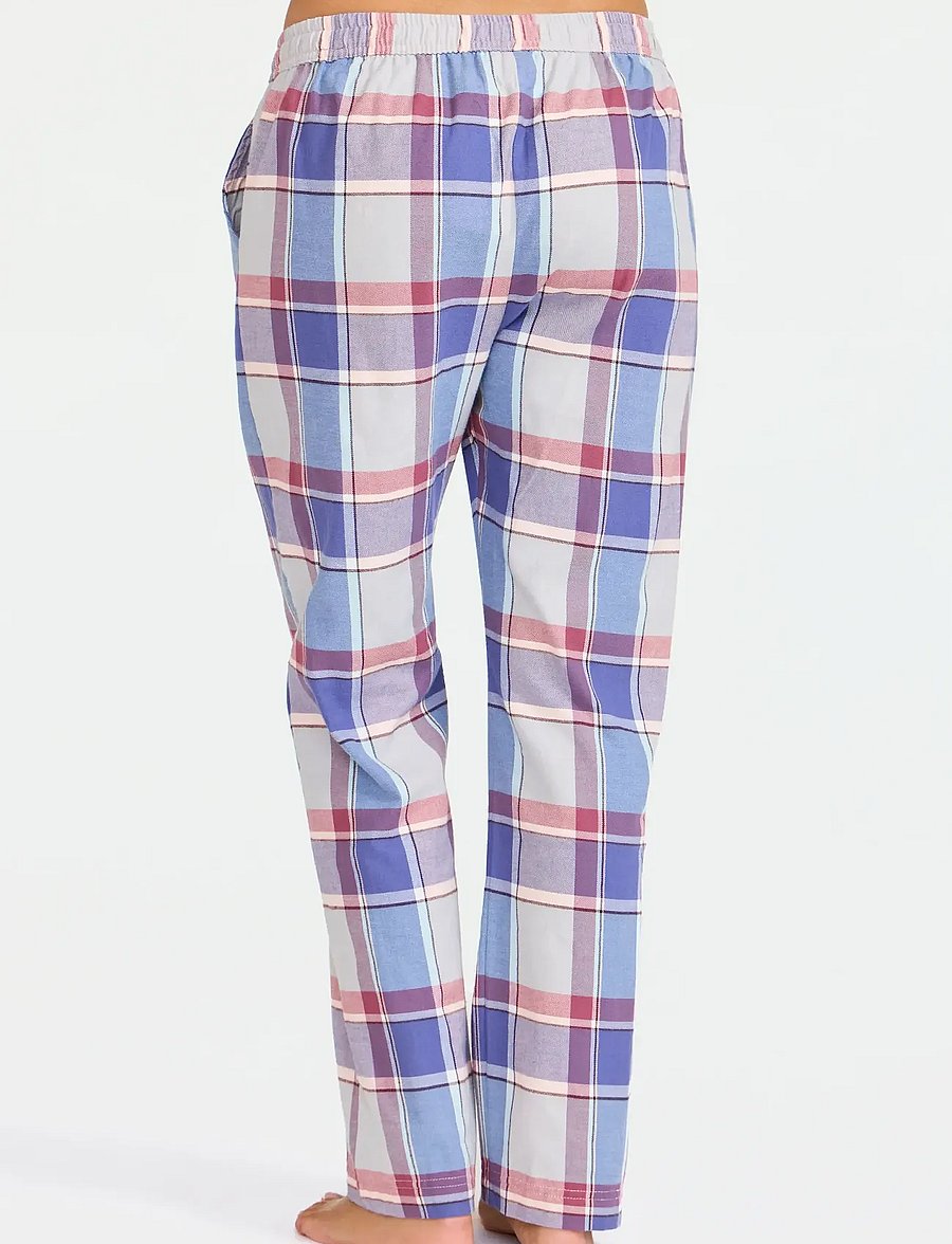 Damella of Sweden - Flannel pyjamas trousers - rose/blue - 3