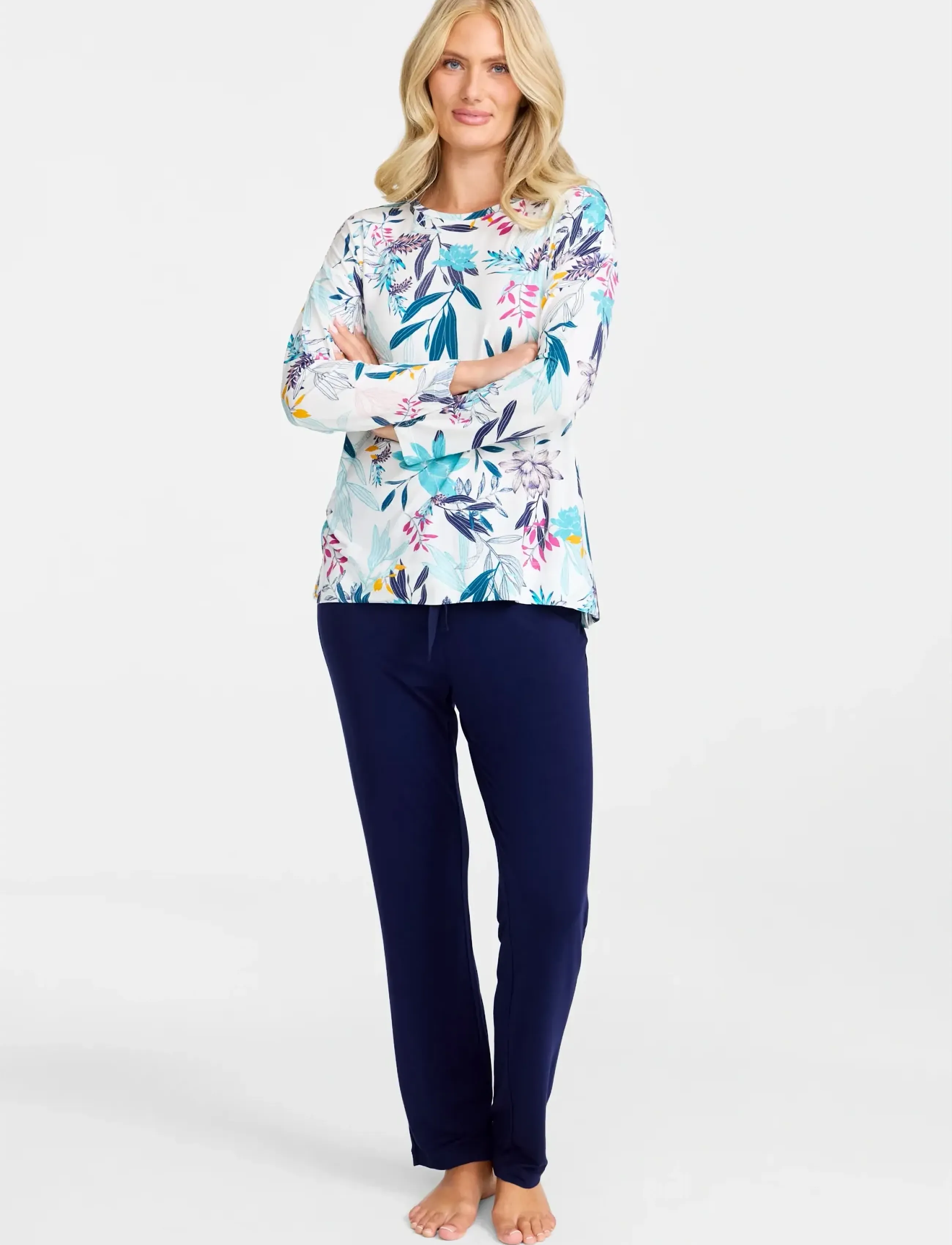 Damella of Sweden Pyjamas, M, Navy, Nat- Og Opholdstøj > Pyjamas (set), Dame