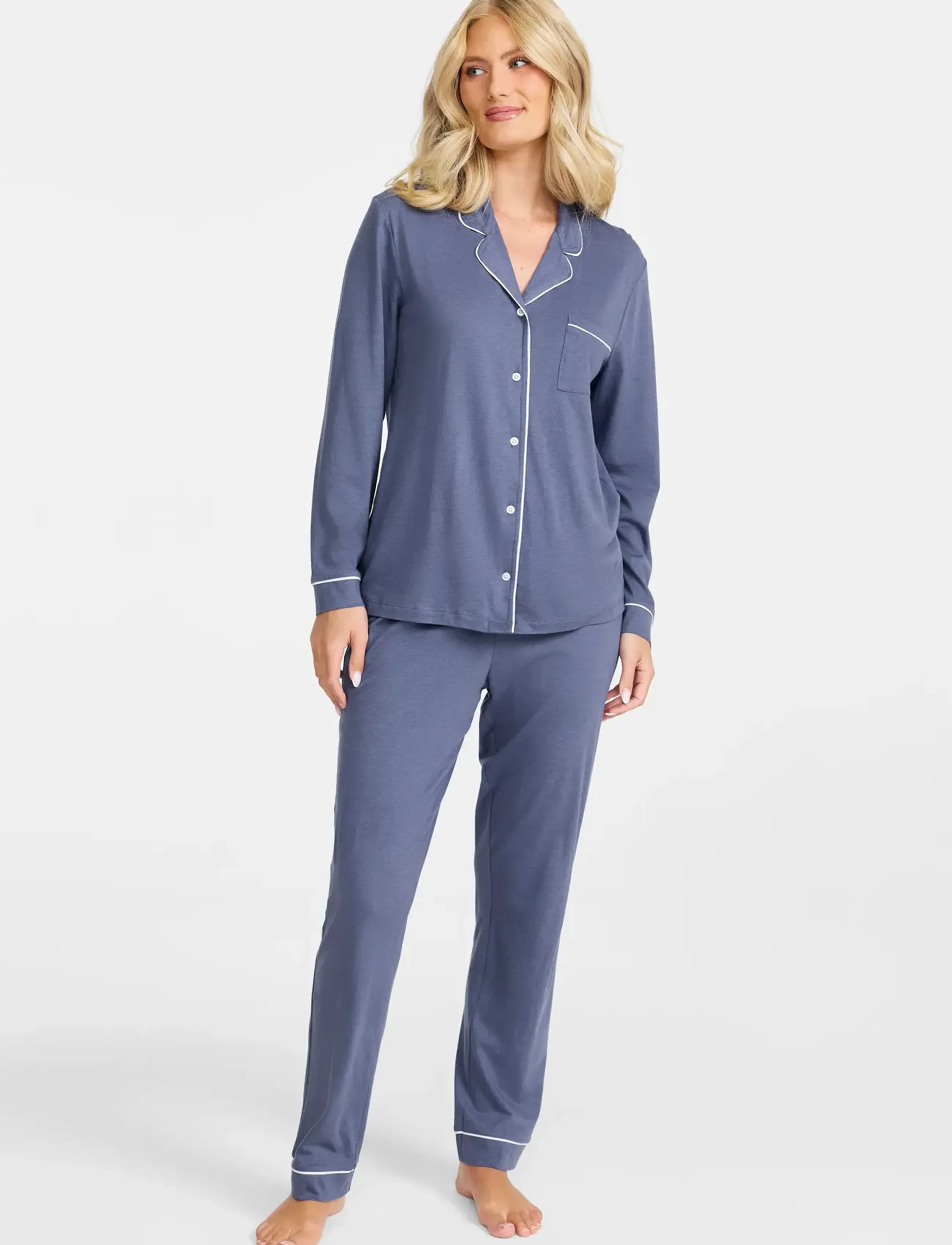 Damella of Sweden Pajamas, XXL, Night & Loungewear, Blau - Pyjamas (set), Frauen