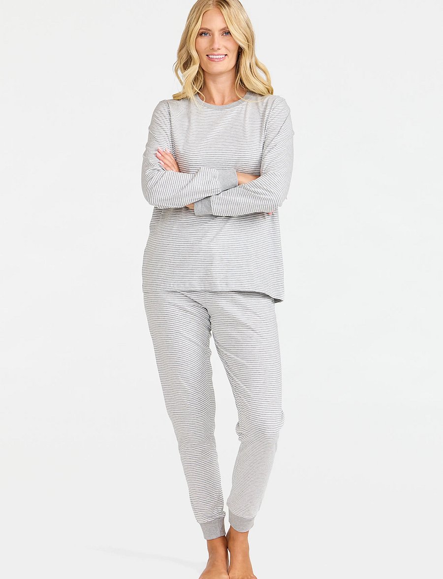 Damella of Sweden - Pyjama top - white/grey - 4