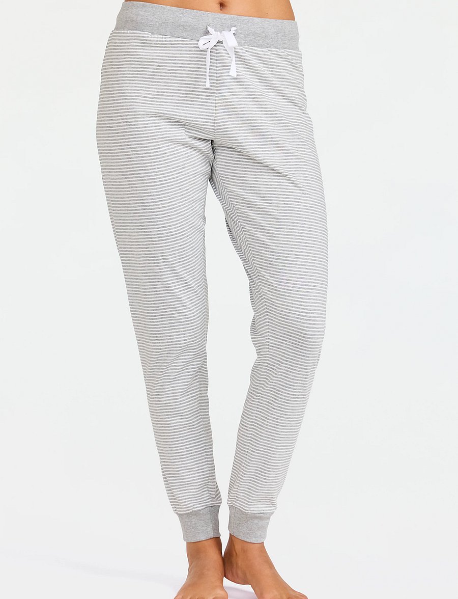 Damella of Sweden - Pyjama trousers - vardagsstil - white/grey - 0