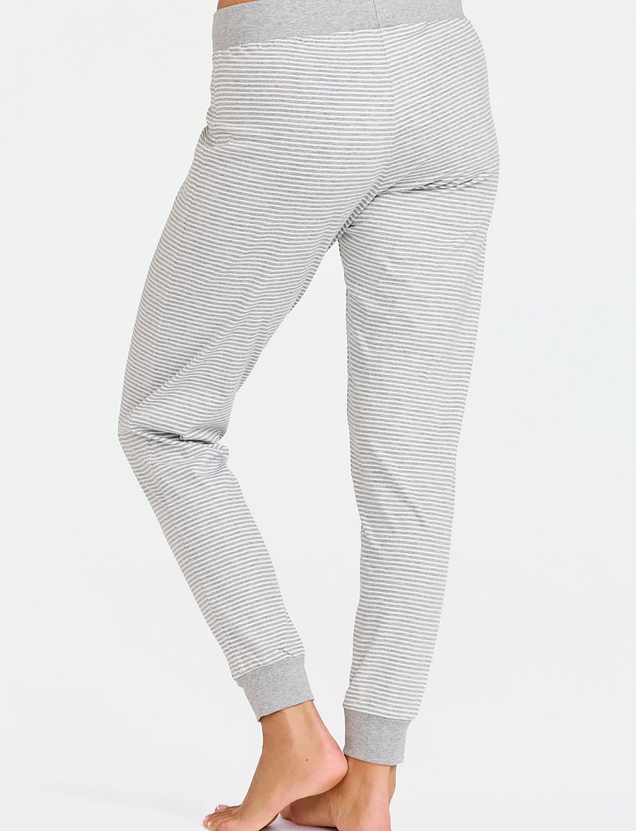 Damella of Sweden - Pyjama trousers - vardagsstil - white/grey - 3