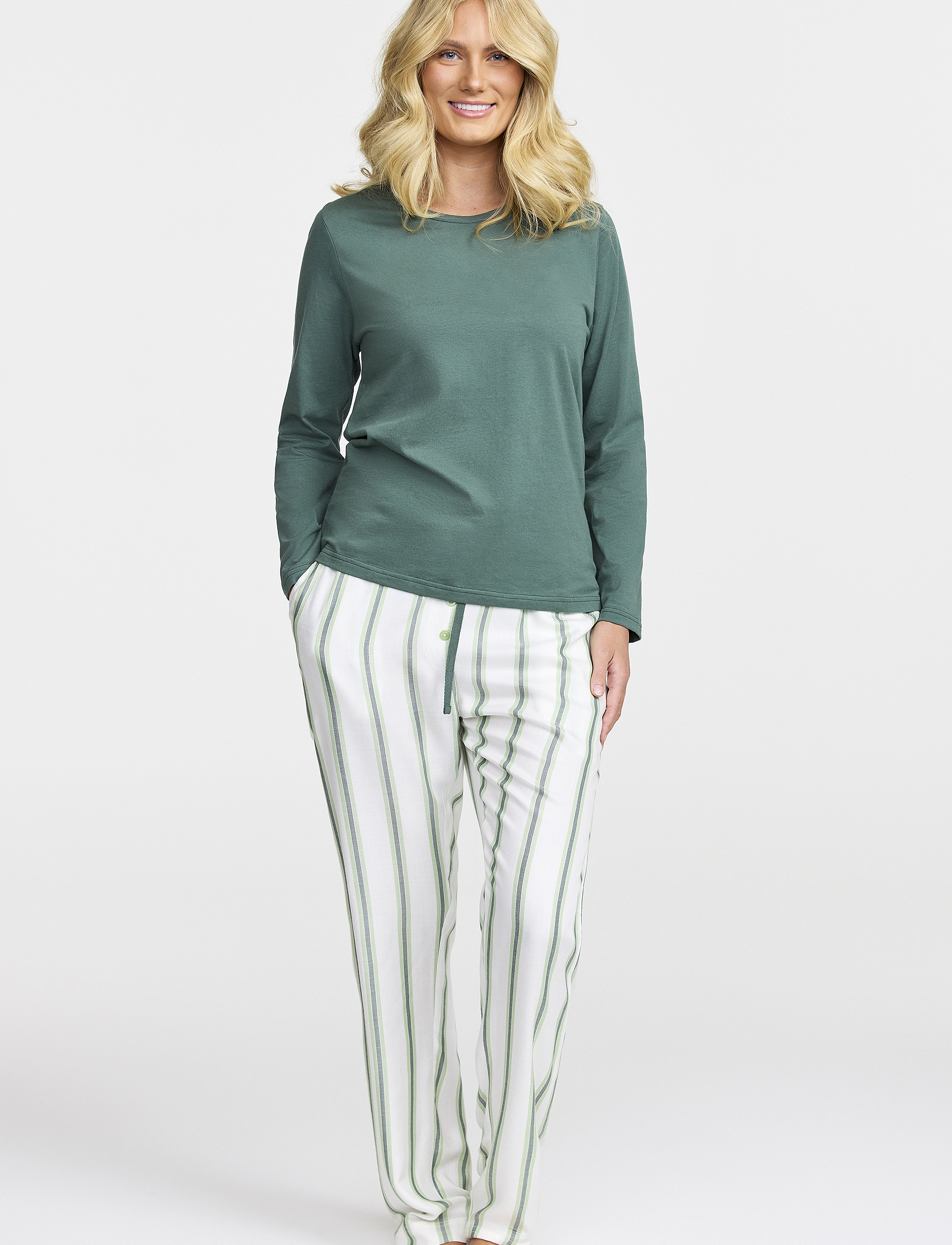 Damella of Sweden Pyjamas, S, Green, Nat- Og Opholdstøj > Pyjamas, Dame