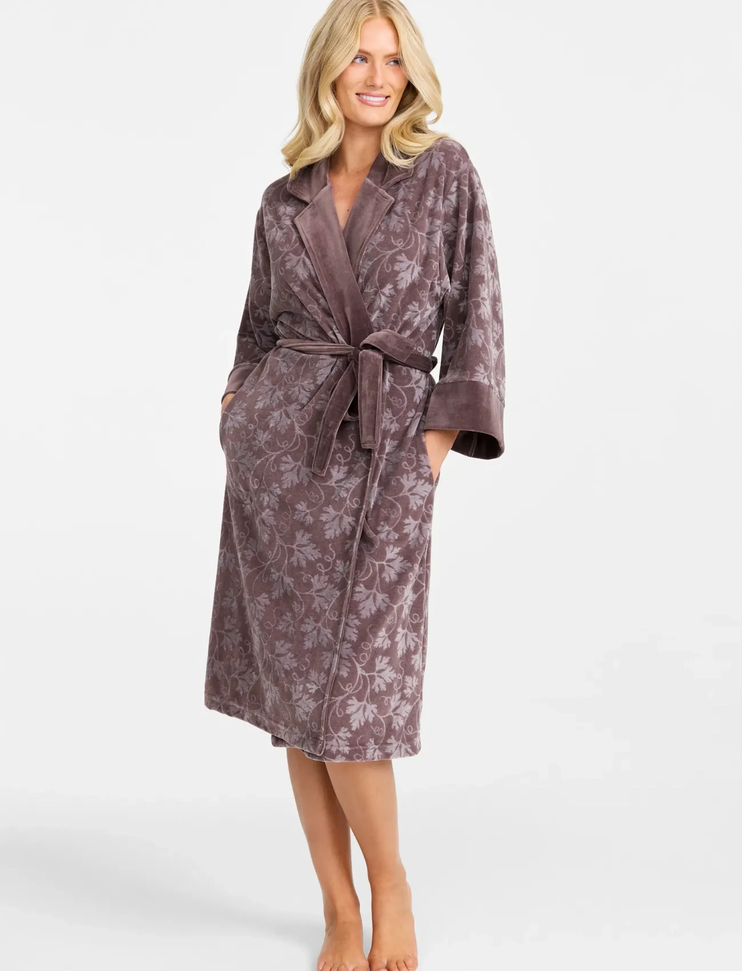 Damella of Sweden Robe, XL, Night & Loungewear, Braun - Robes, Frauen
