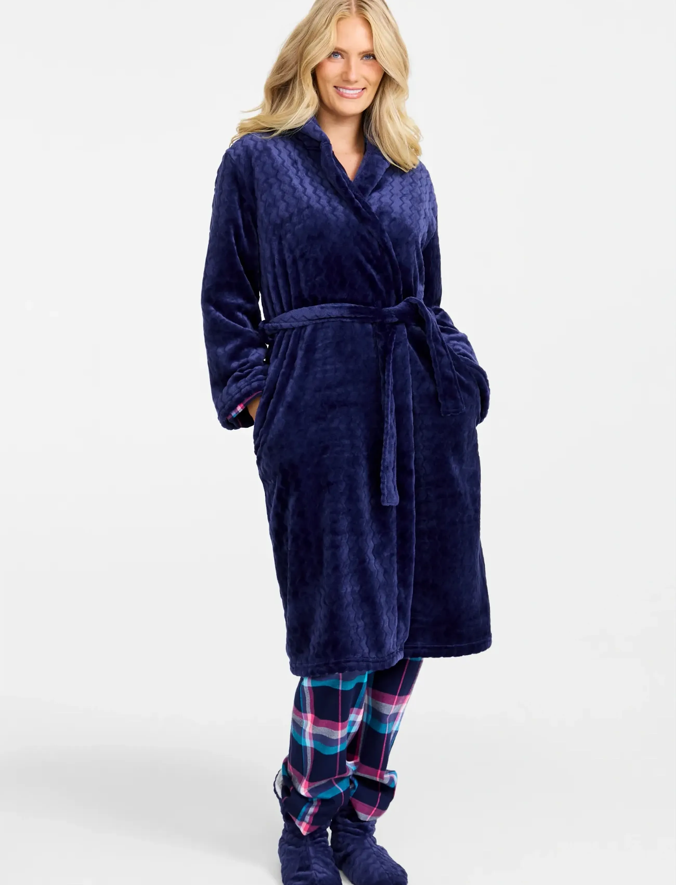 Damella of Sweden Robe, S, Night & Loungewear, Marineblau - Robes, Frauen