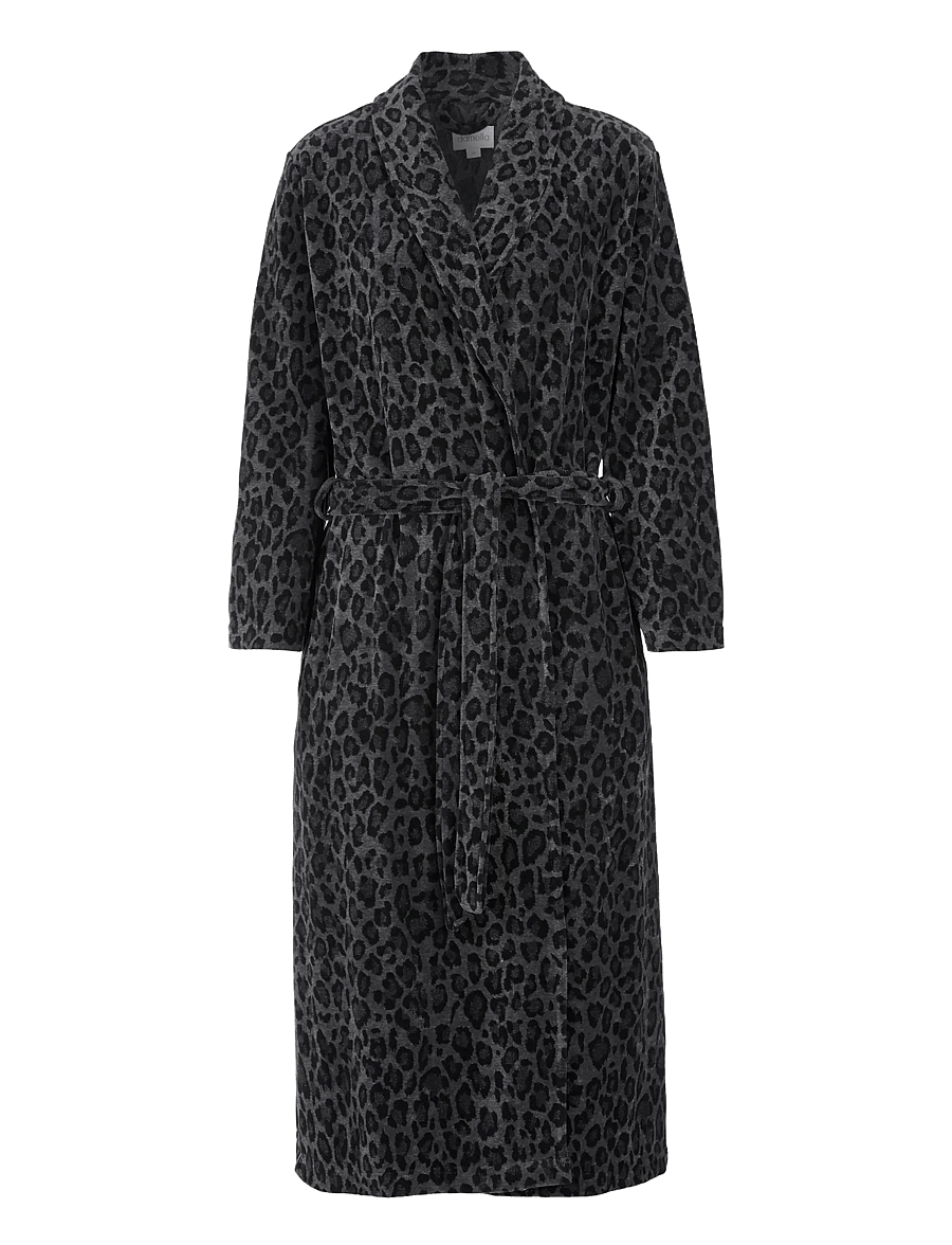Damella of Sweden - Fleece robe - morgonrockar - black/grey - 1