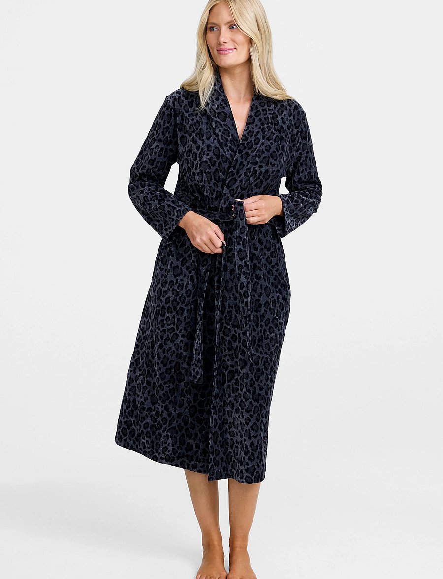 Damella of Sweden - Fleece robe - morgonrockar - black/grey - 0