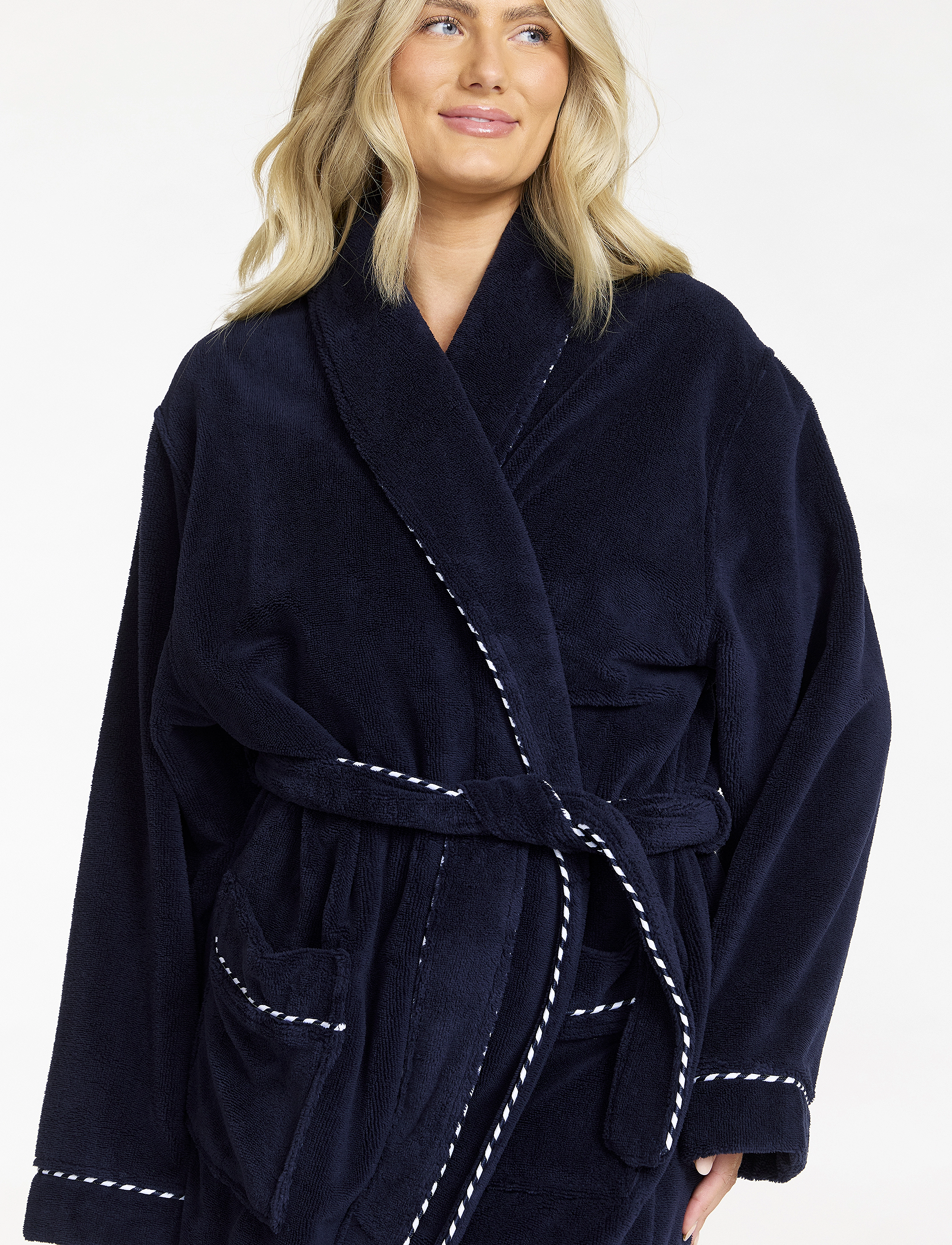 Damella of Sweden - Unisex Robe - hverdags stil - navy - 4